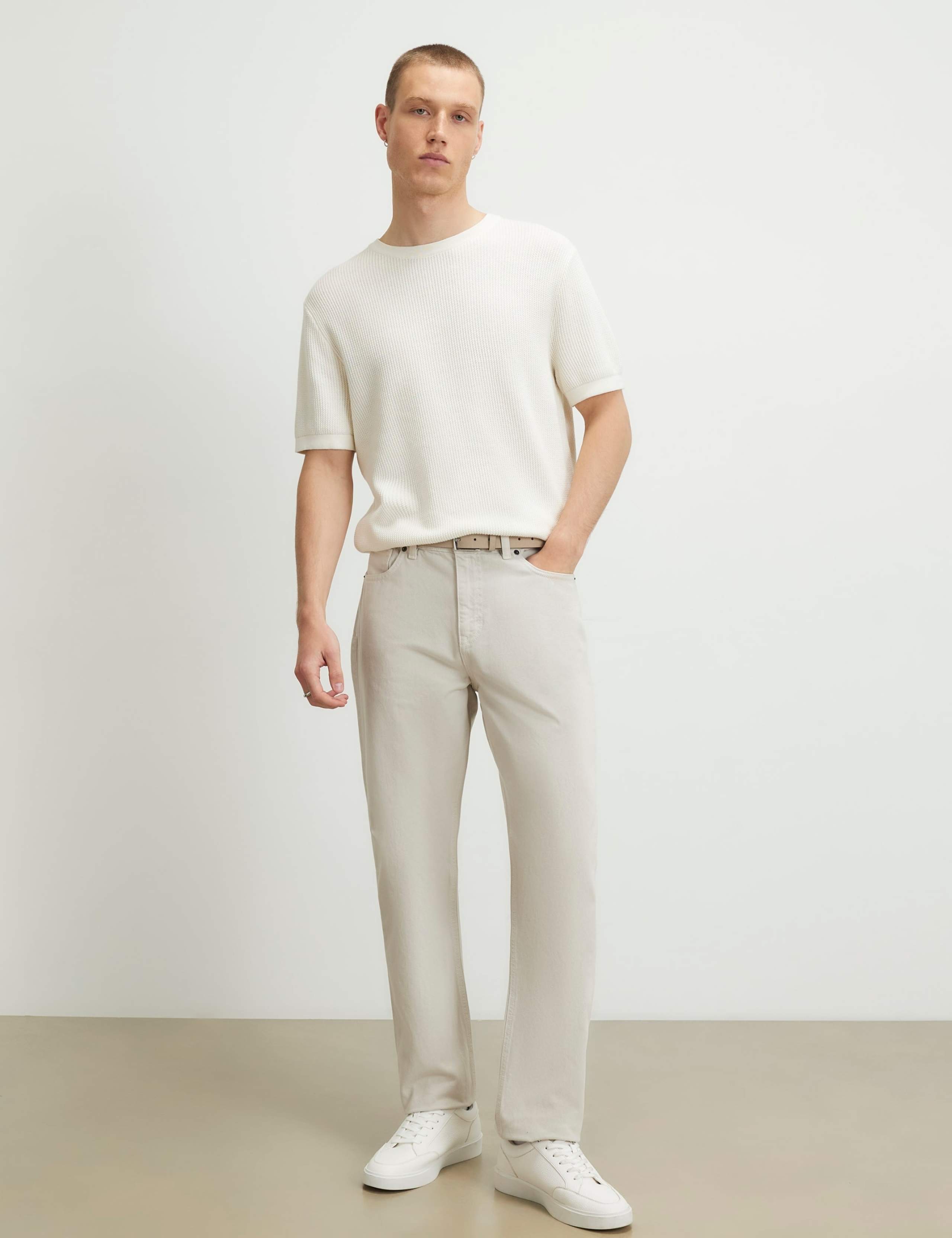 Pure Cotton Textured Knitted T-Shirt 2 of 6