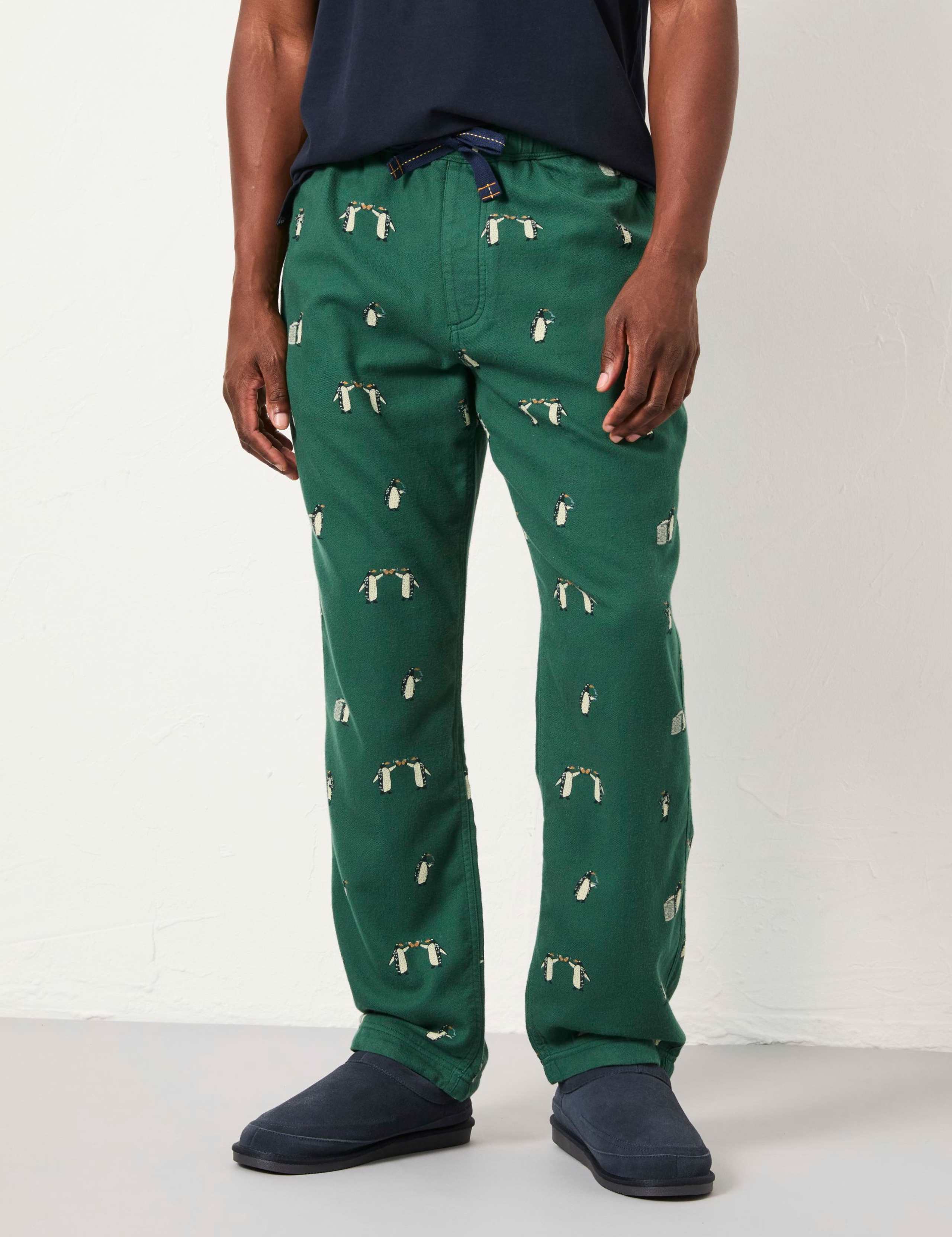 Pure Cotton Penguin Print Pyjama Bottoms 3 of 5