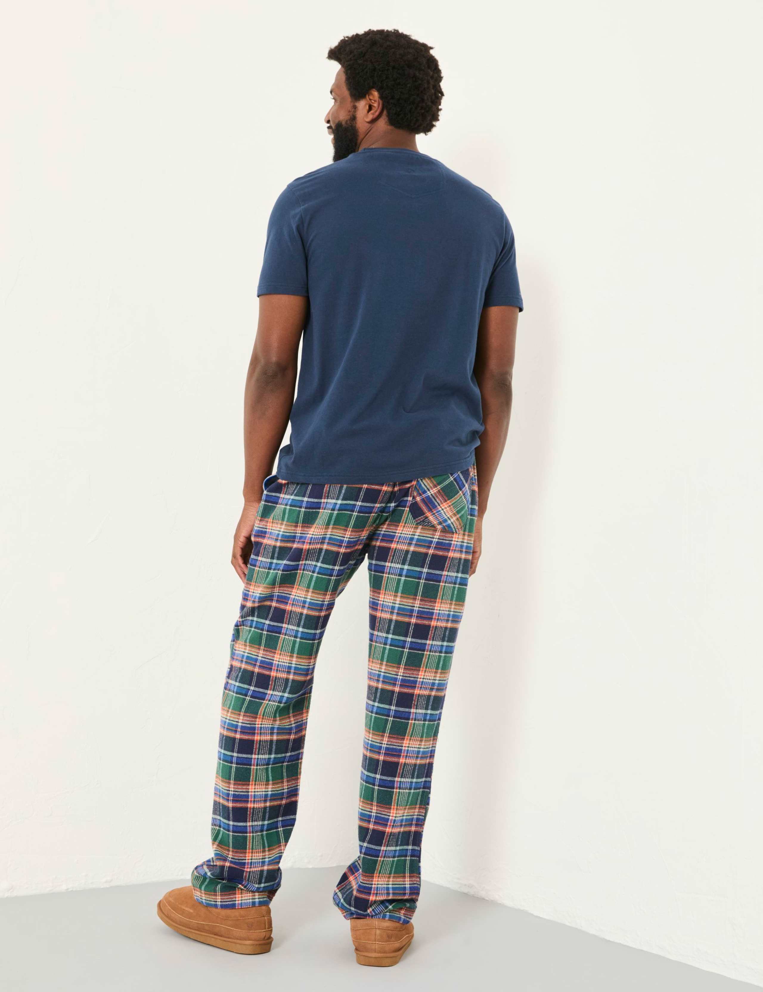 Pure Cotton Checked Pyjama Bottoms 4 of 5
