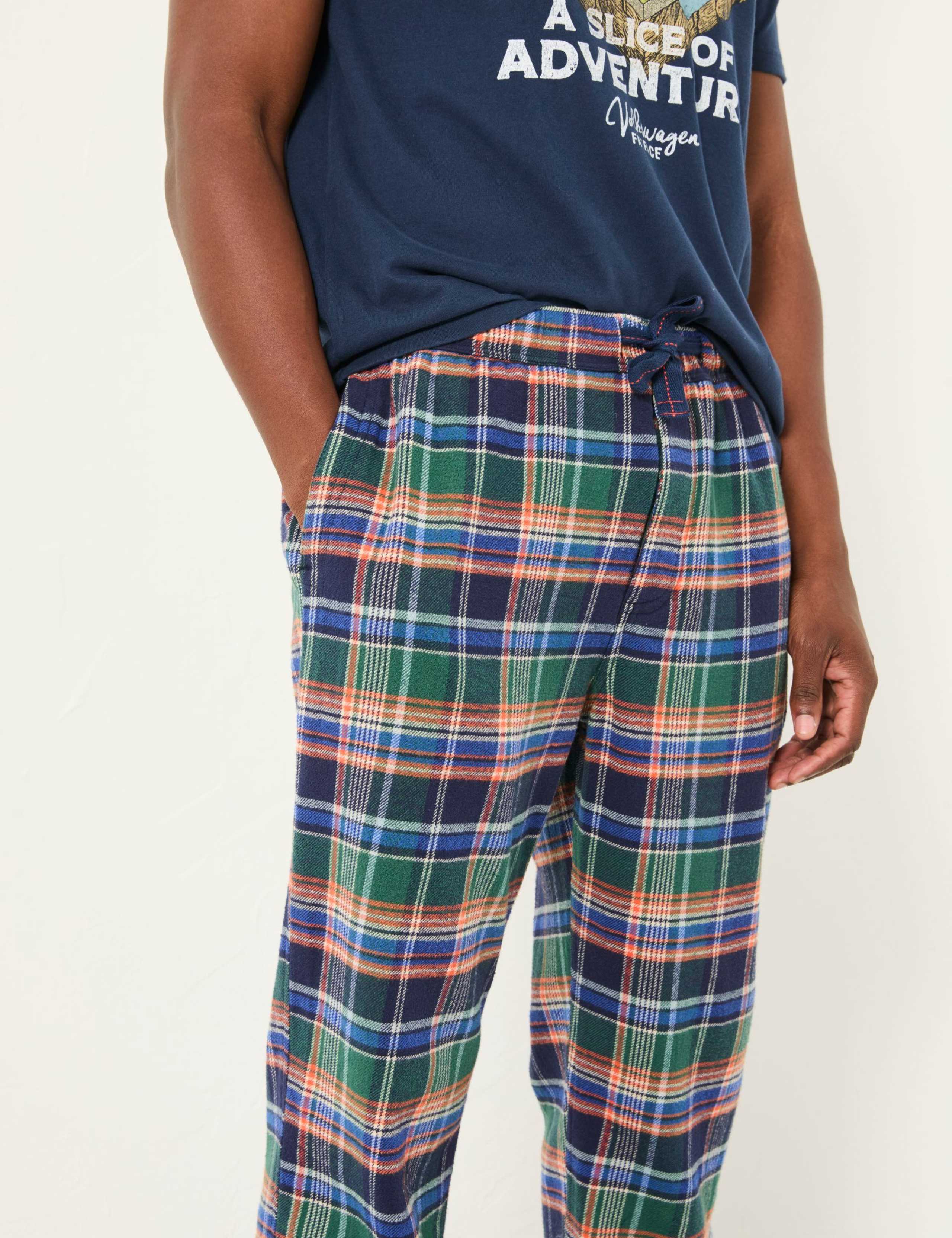 Pure Cotton Checked Pyjama Bottoms 5 of 5