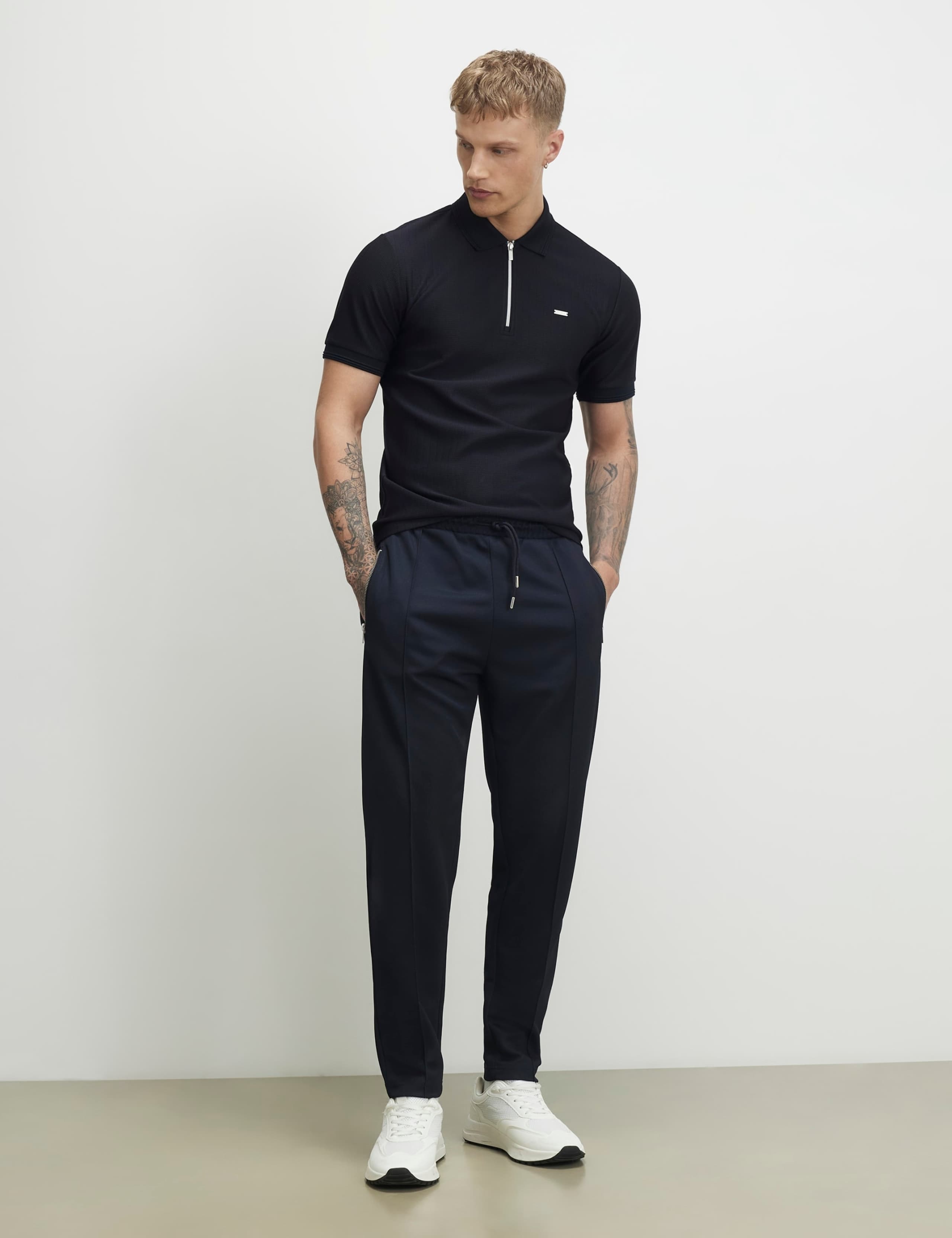 Textured Half Zip Knitted Polo Shirt 2 of 6