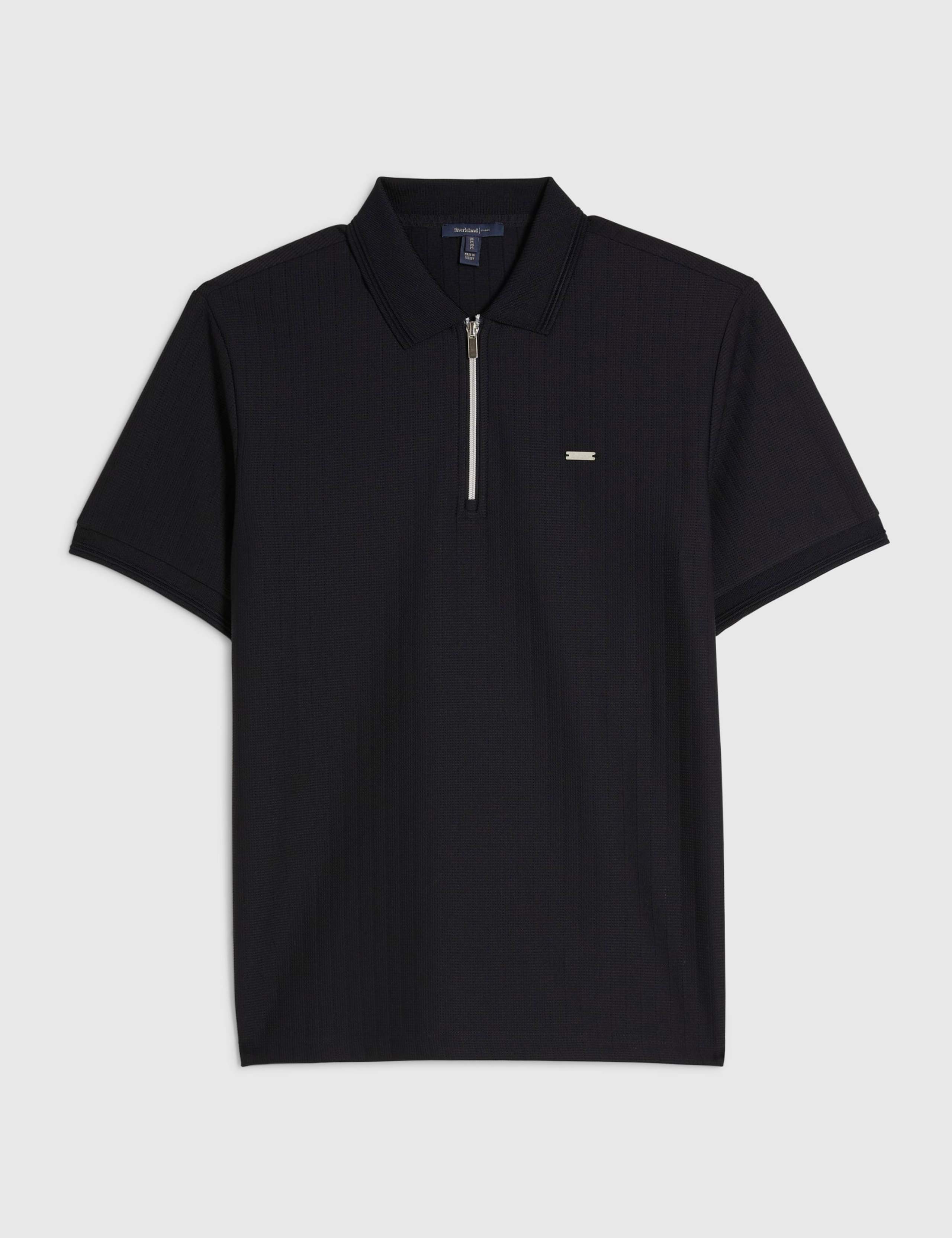 Textured Half Zip Knitted Polo Shirt 5 of 6
