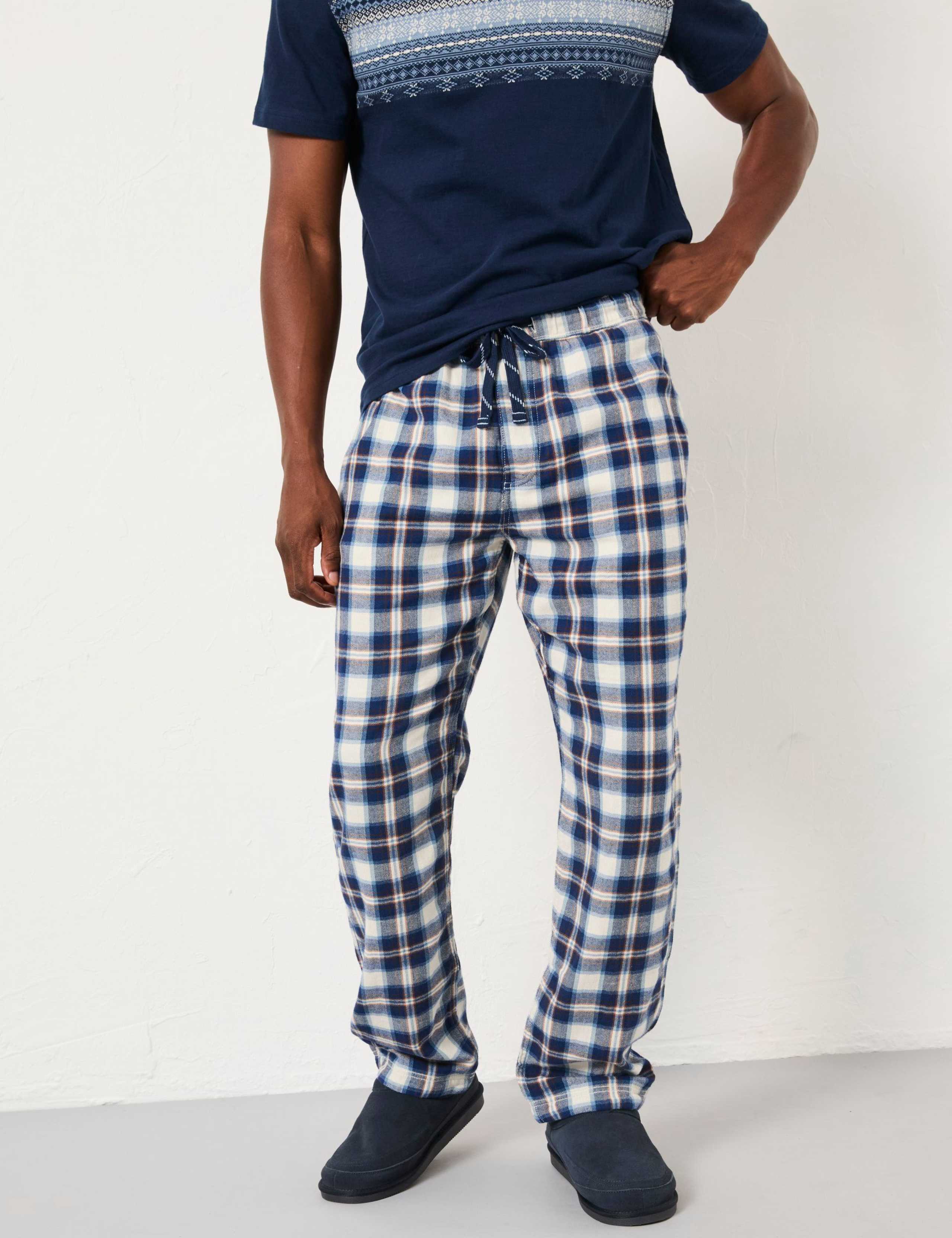 Pure Cotton Checked Pyjama Bottoms 5 of 6