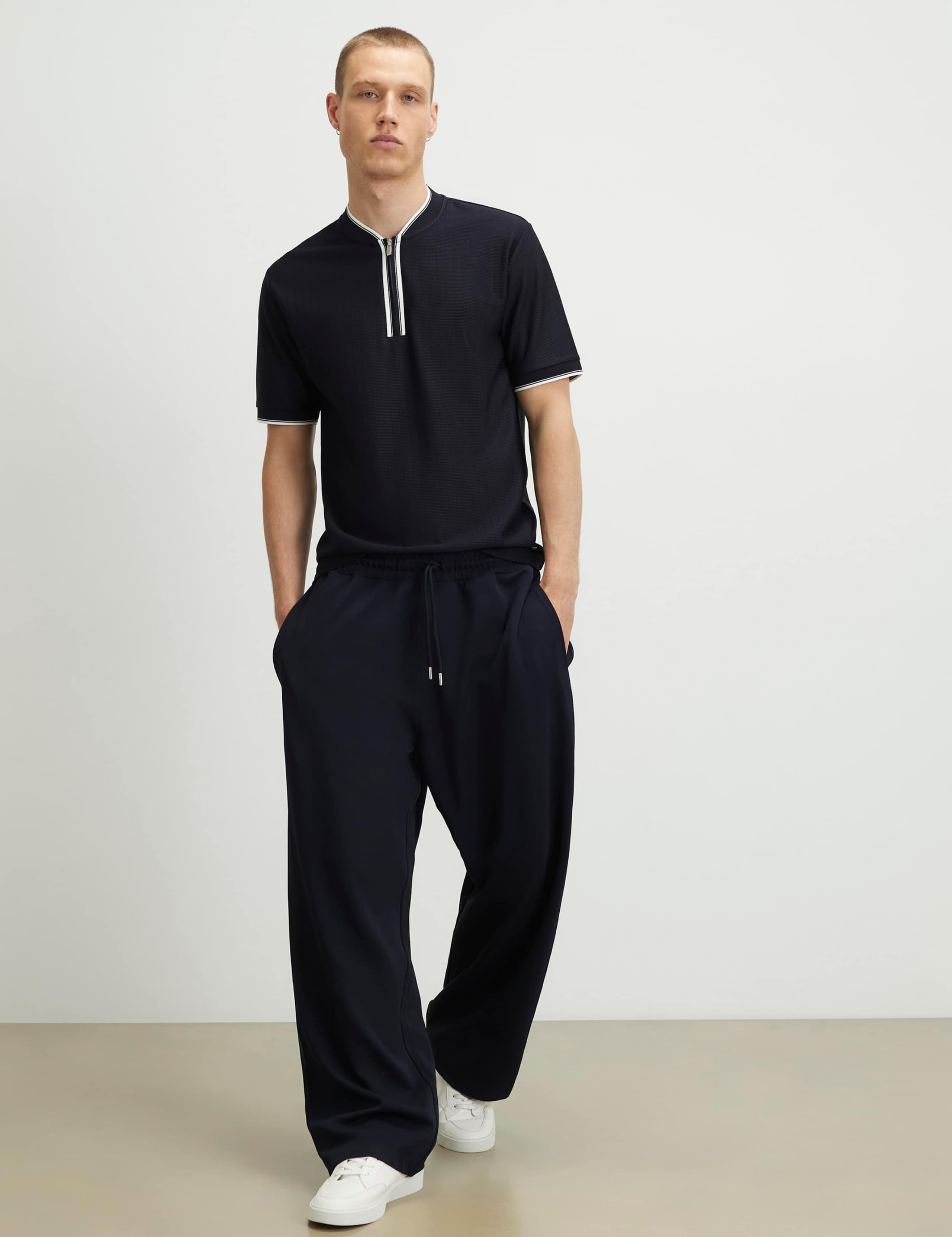Textured Half Zip Knitted Polo Shirt 2 of 6