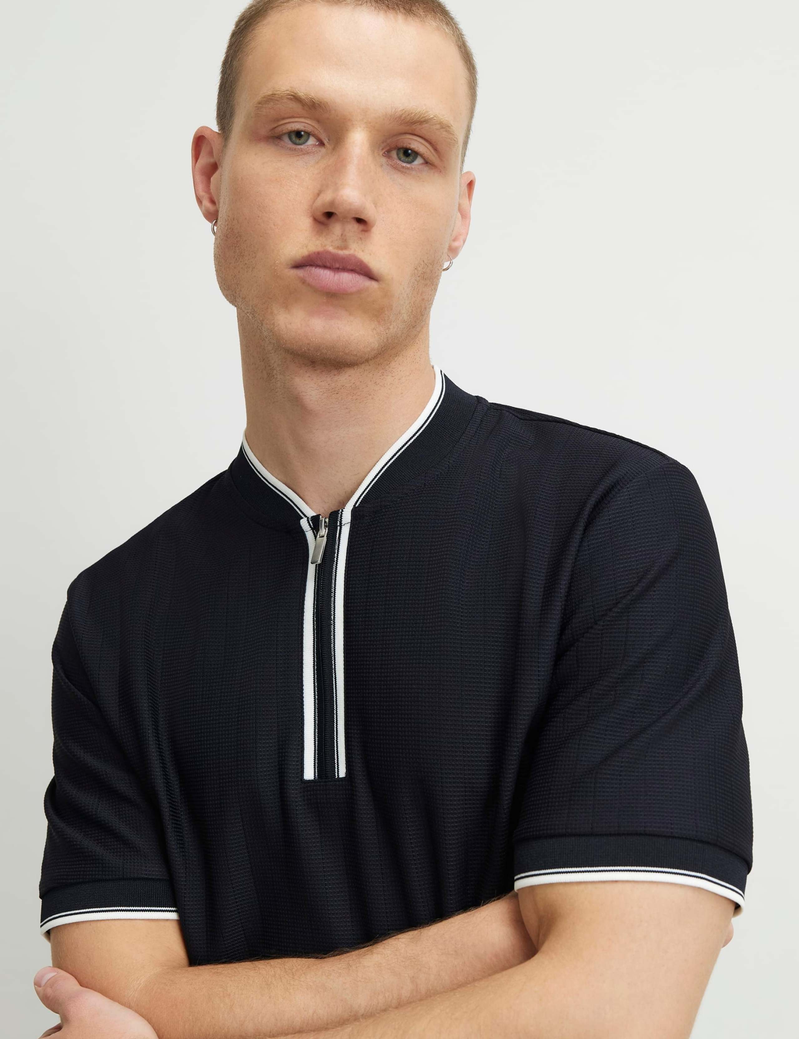 Textured Half Zip Knitted Polo Shirt 4 of 6