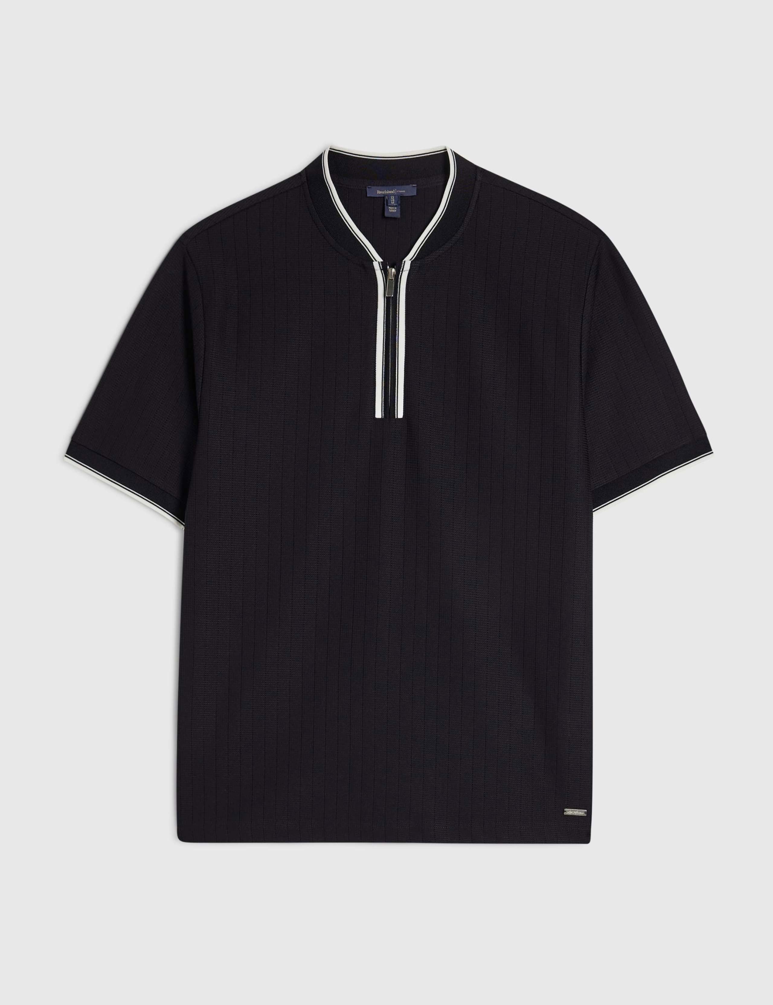 Textured Half Zip Knitted Polo Shirt 5 of 6