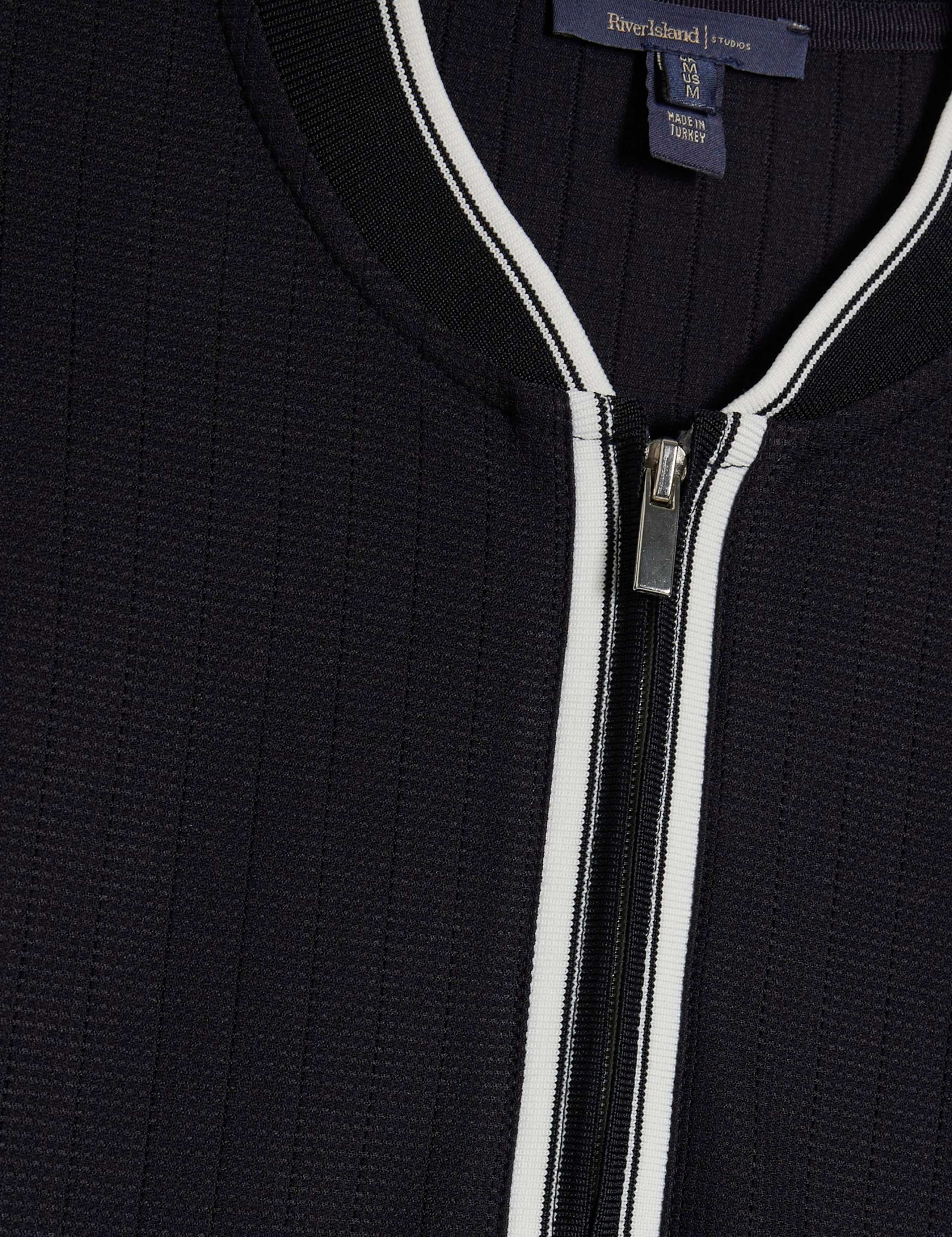 Textured Half Zip Knitted Polo Shirt 6 of 6