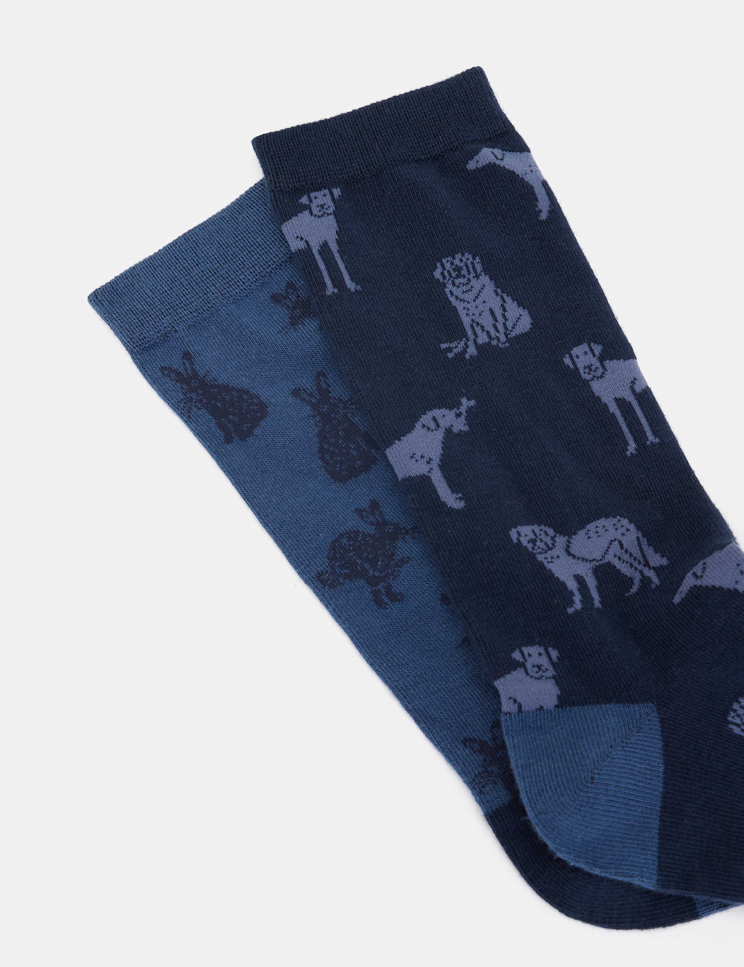 2 Pack Dog & Rabbit Cotton Rich Socks 3 of 3