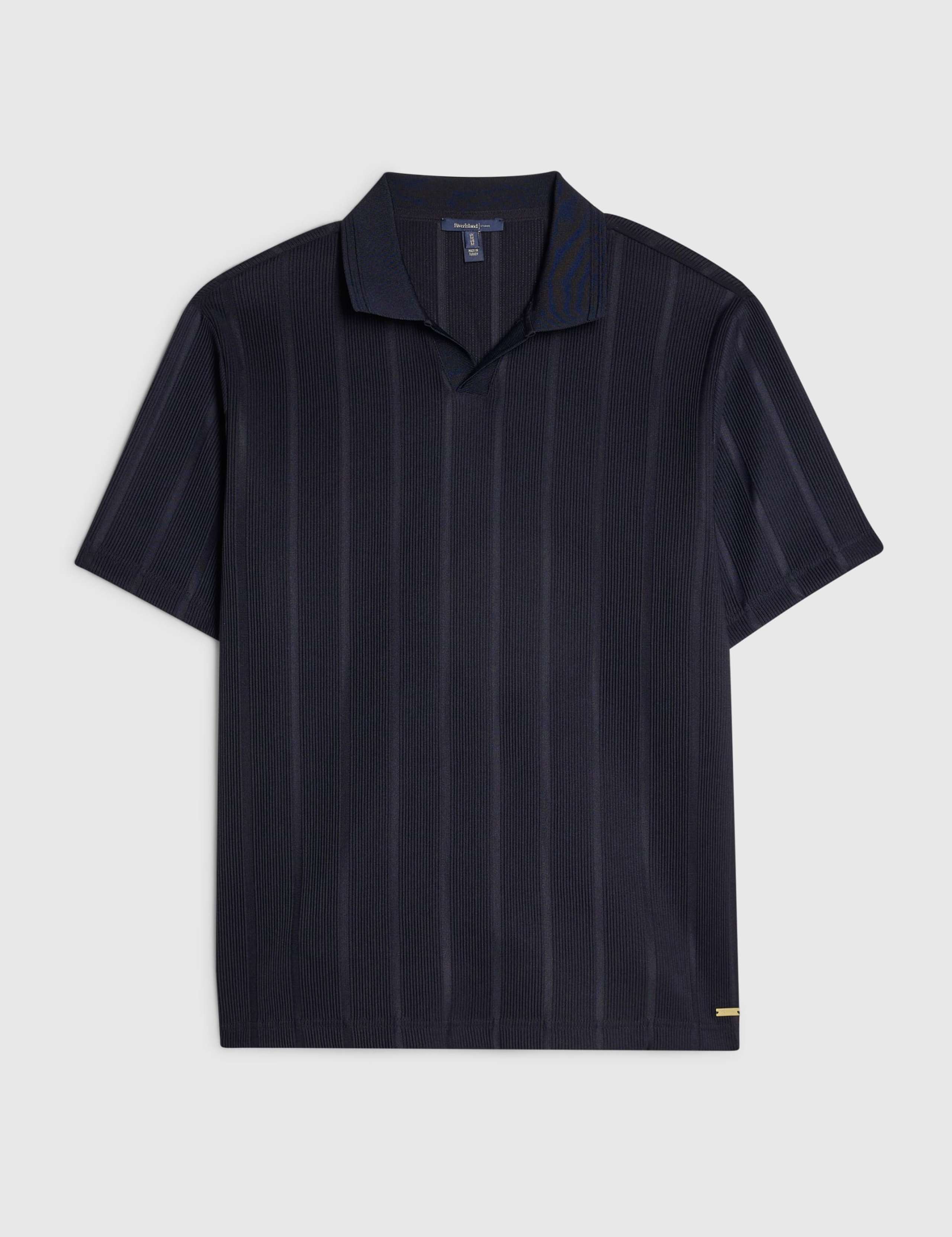 Textured Open Neck Knitted Polo Shirt 5 of 6