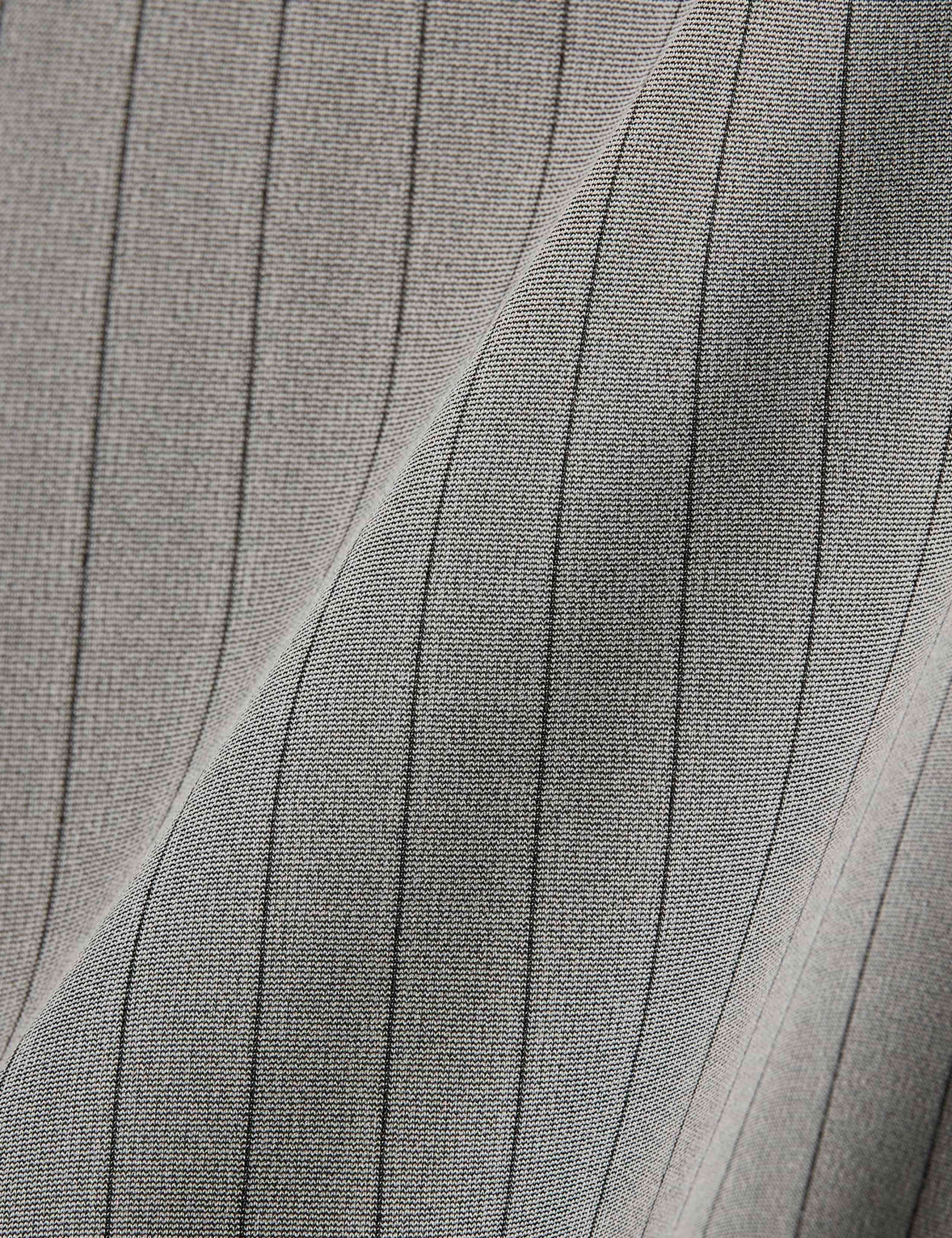 Slim Fit Pinstripe Half Zip Polo Shirt 6 of 6