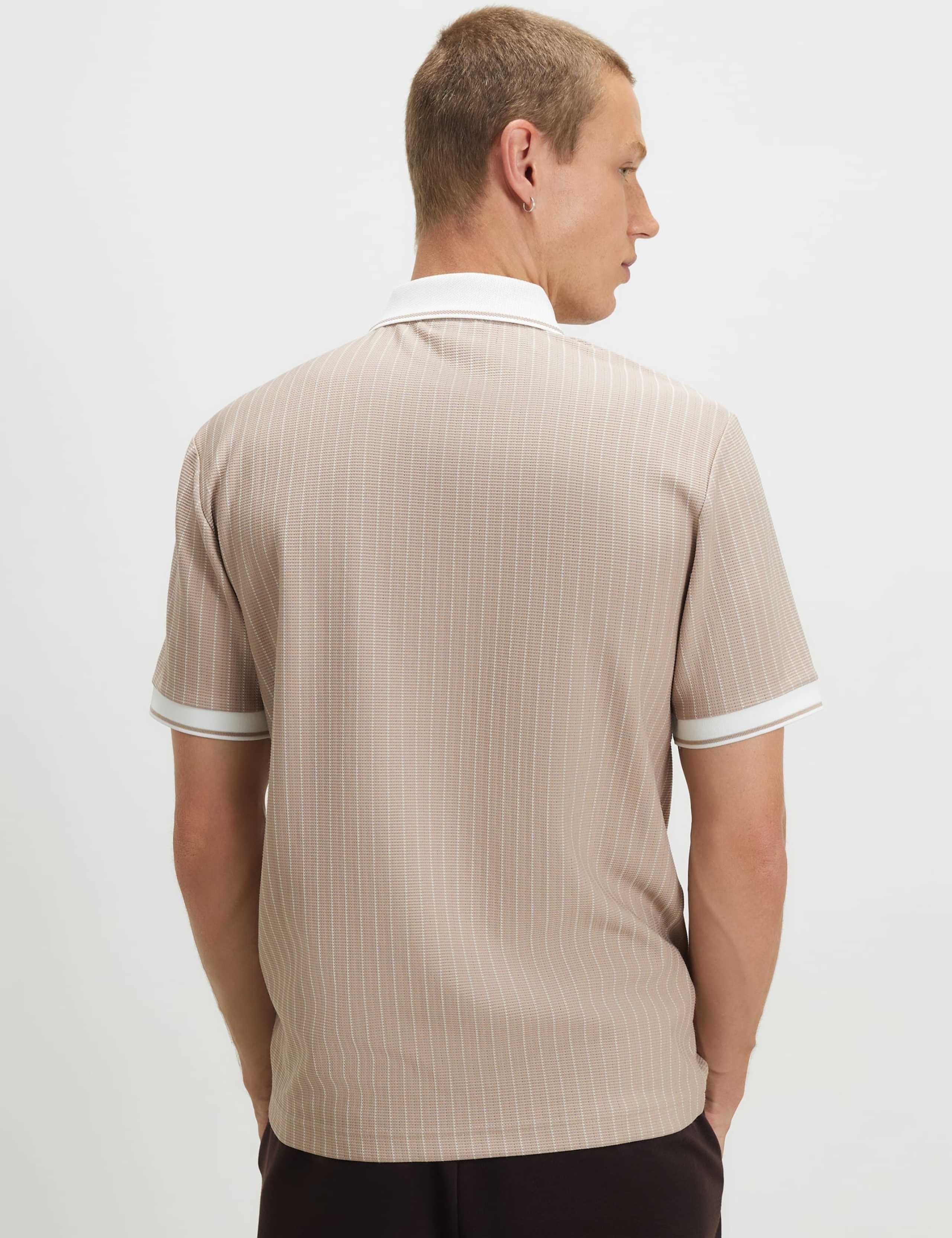 Striped Half Zip Polo Shirt 3 of 5