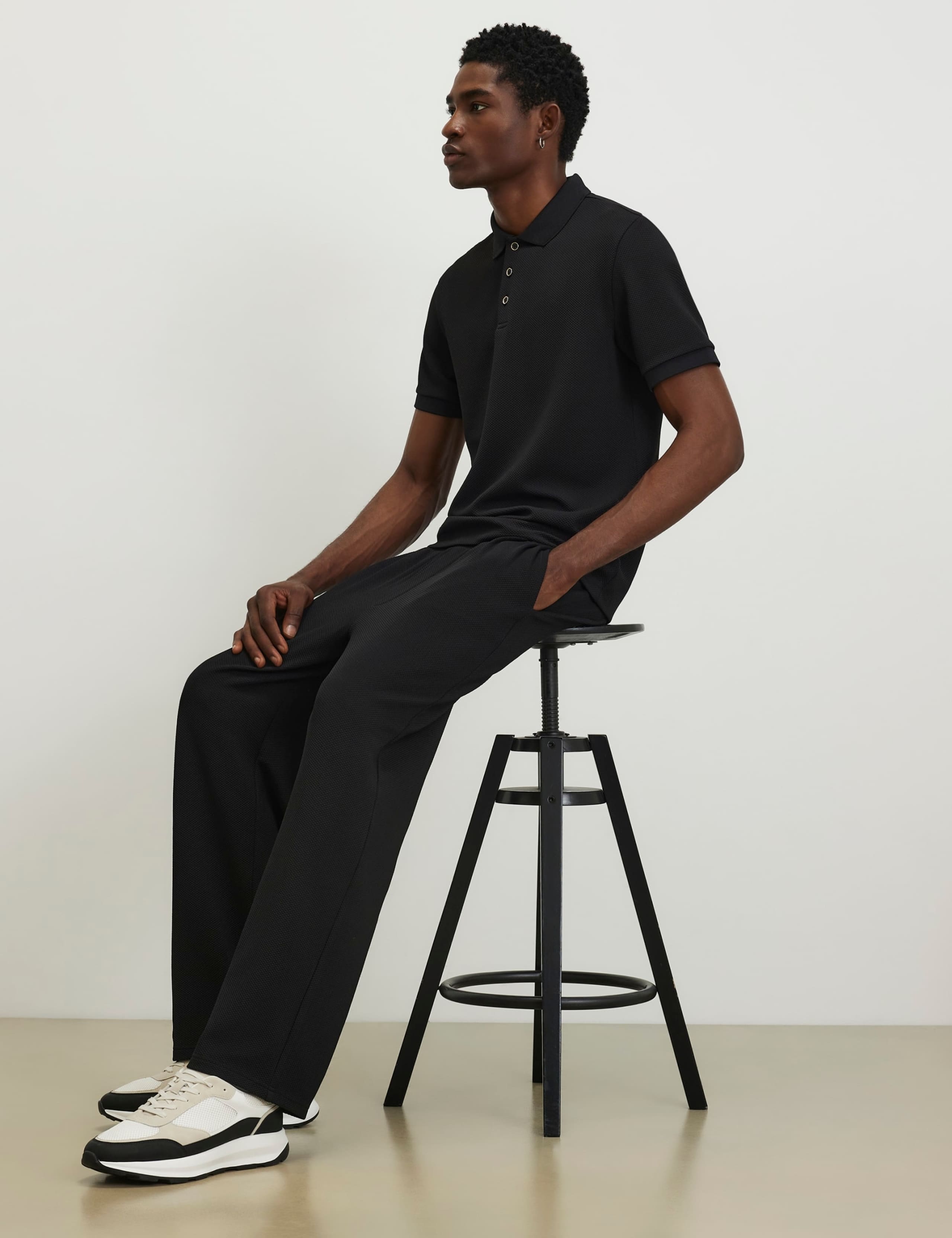 Slim Fit Textured Tipped Polo Shirt 2 of 6