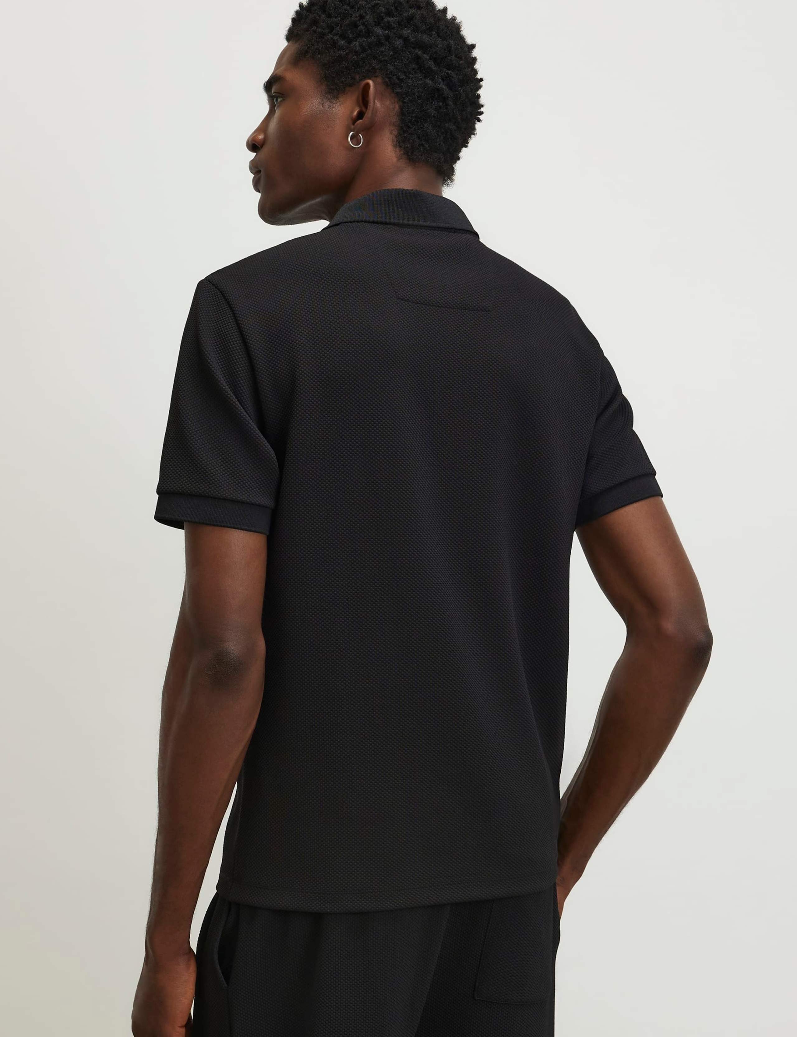 Slim Fit Textured Tipped Polo Shirt 3 of 6