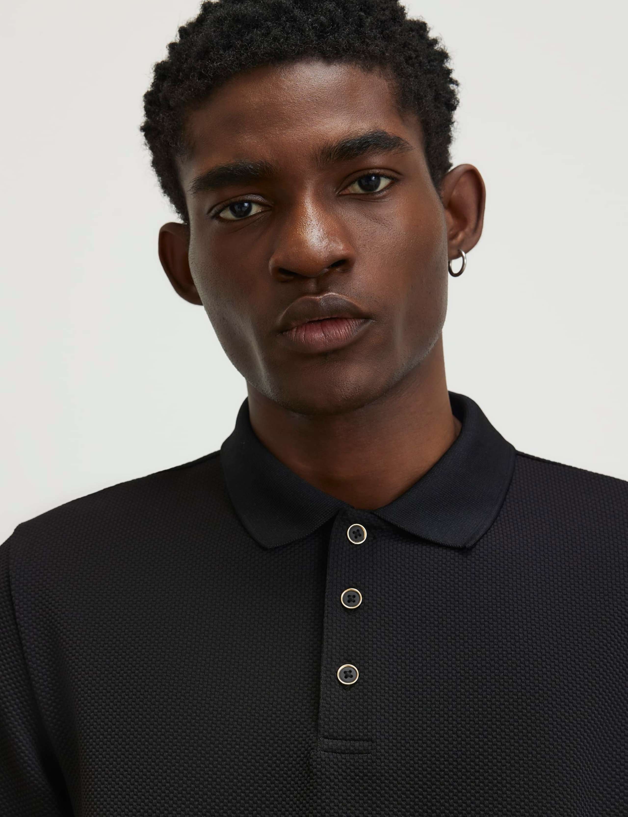 Slim Fit Textured Tipped Polo Shirt 4 of 6