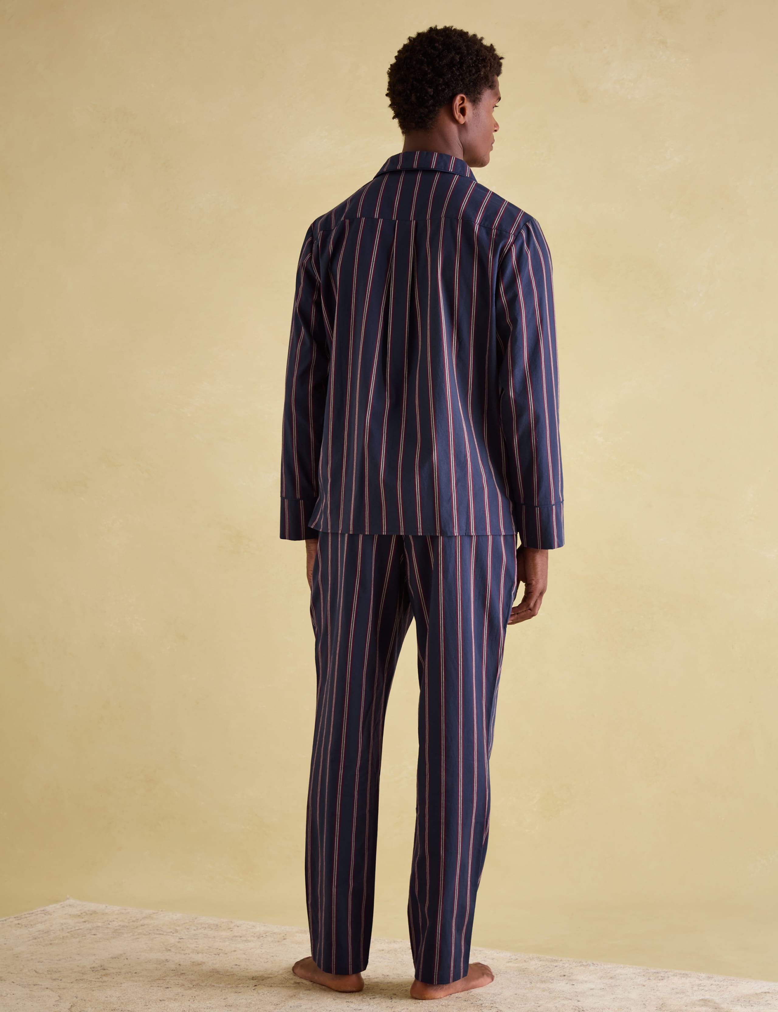 Pure Cotton Striped Pyjama Set 2 of 7