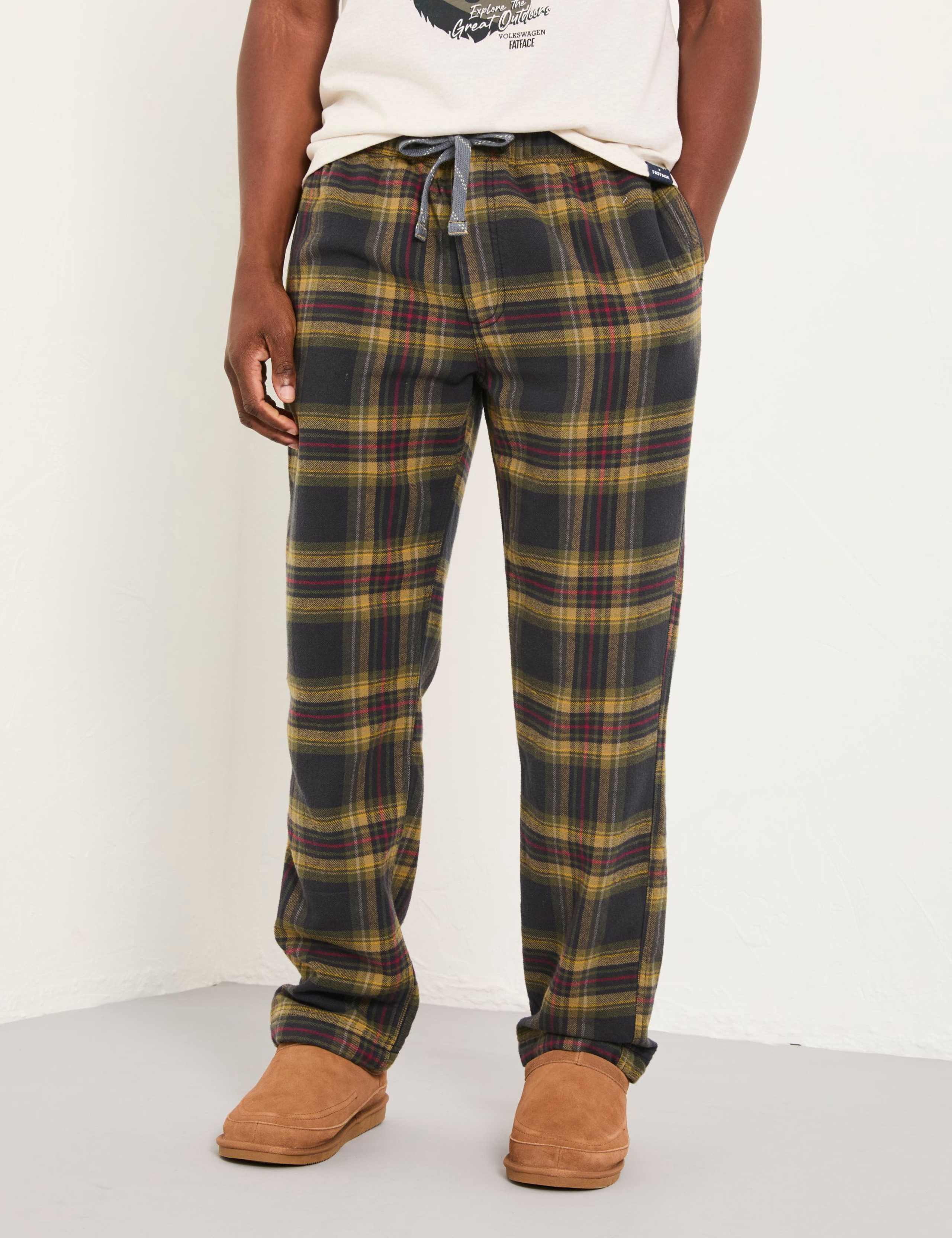 Pure Cotton Checked Pyjama Bottoms 3 of 6