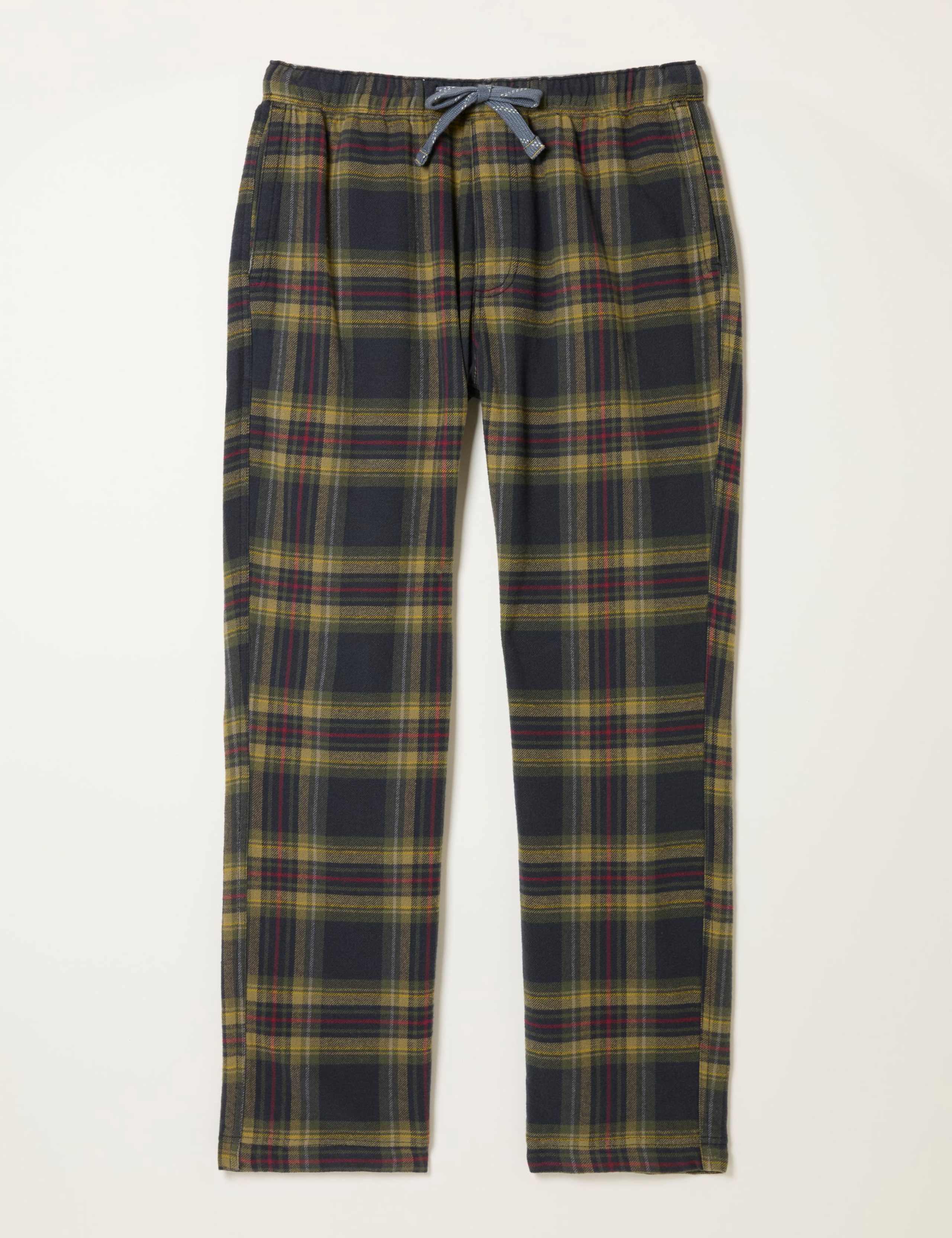 Pure Cotton Checked Pyjama Bottoms 2 of 6