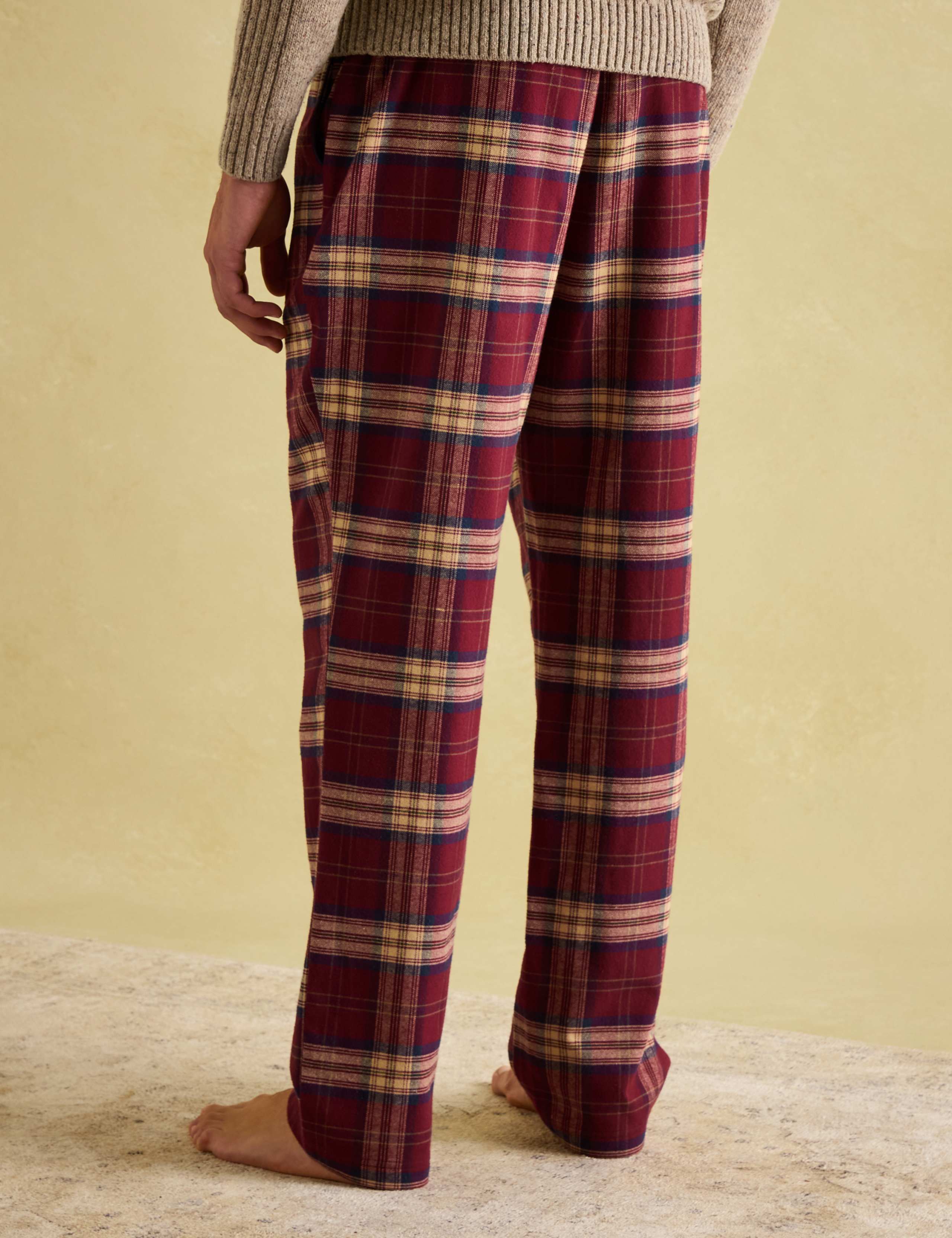 Pure Cotton Checked Pyjama Bottoms 4 of 7
