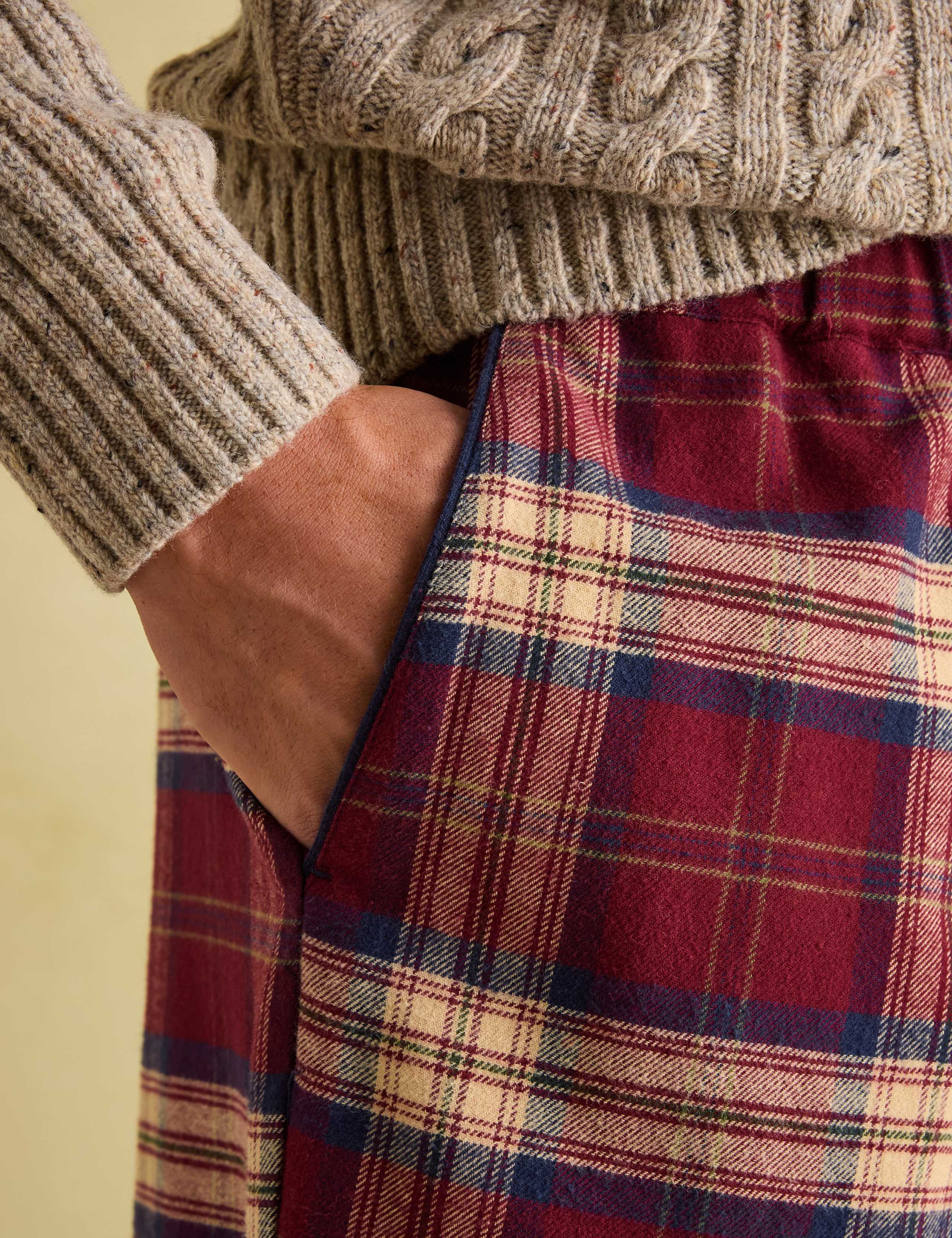 Pure Cotton Checked Pyjama Bottoms 6 of 7