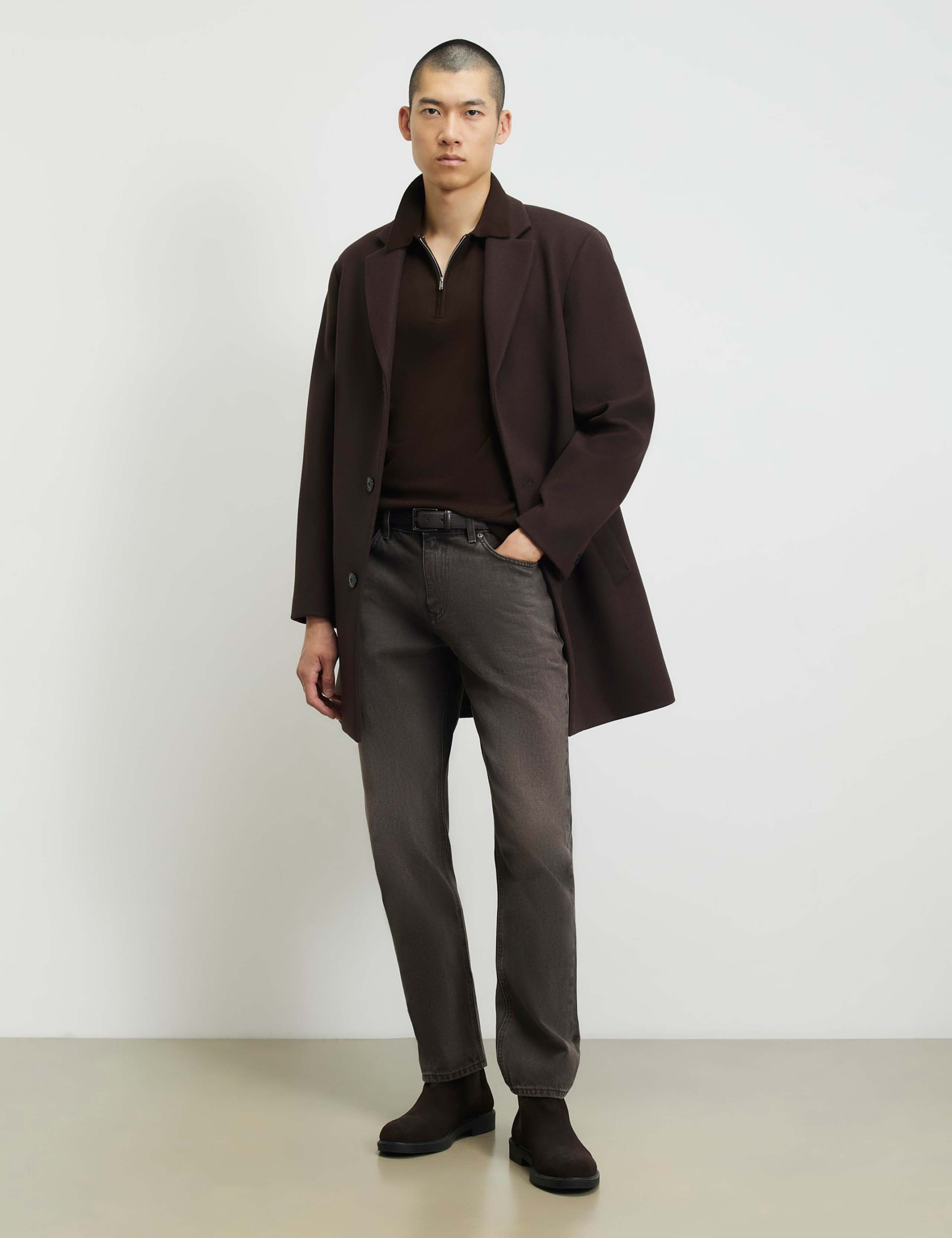 Slim Fit Half Zip Long Sleeve Polo Shirt 2 of 6