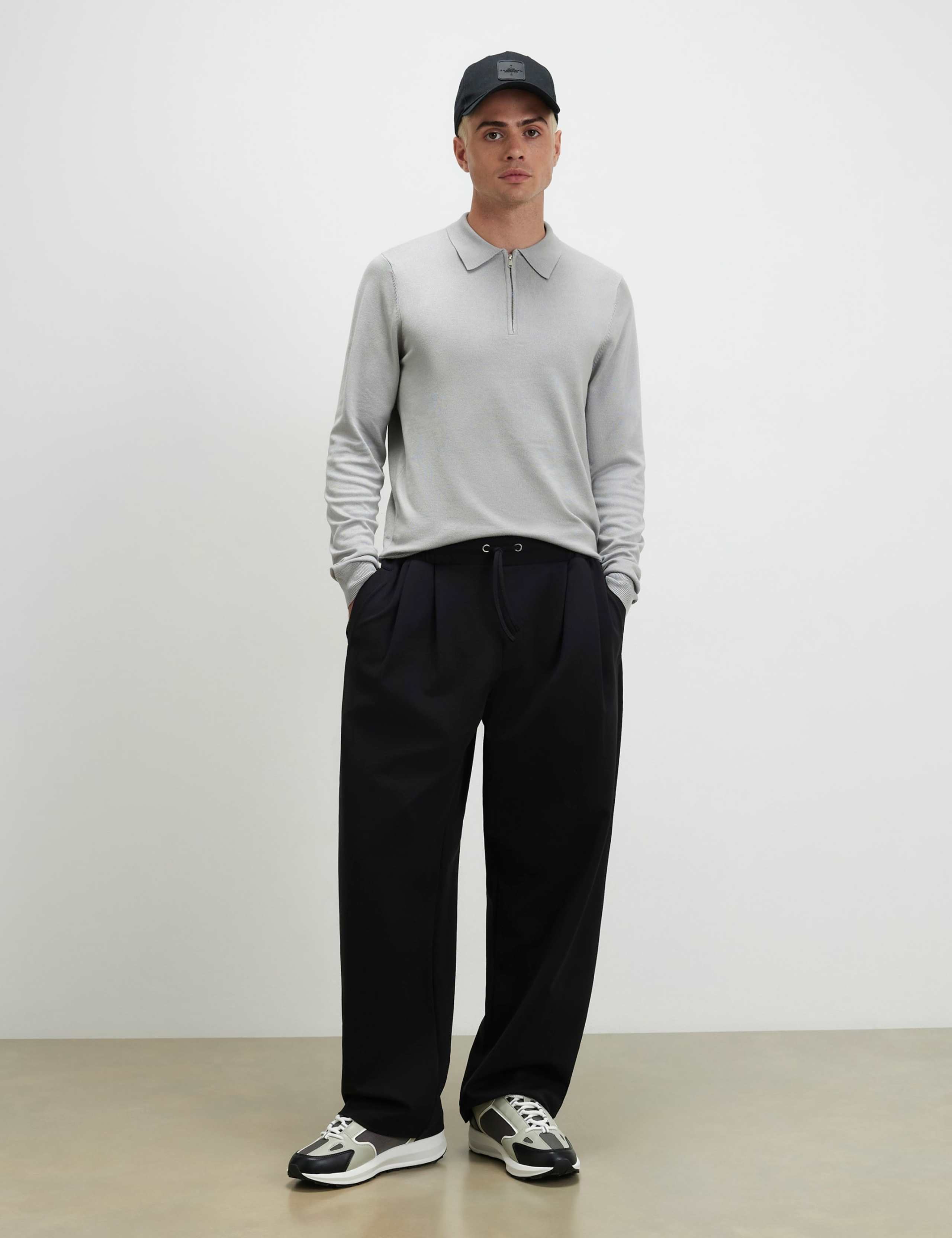 Slim Fit Half Zip Long Sleeve Polo Shirt 2 of 6