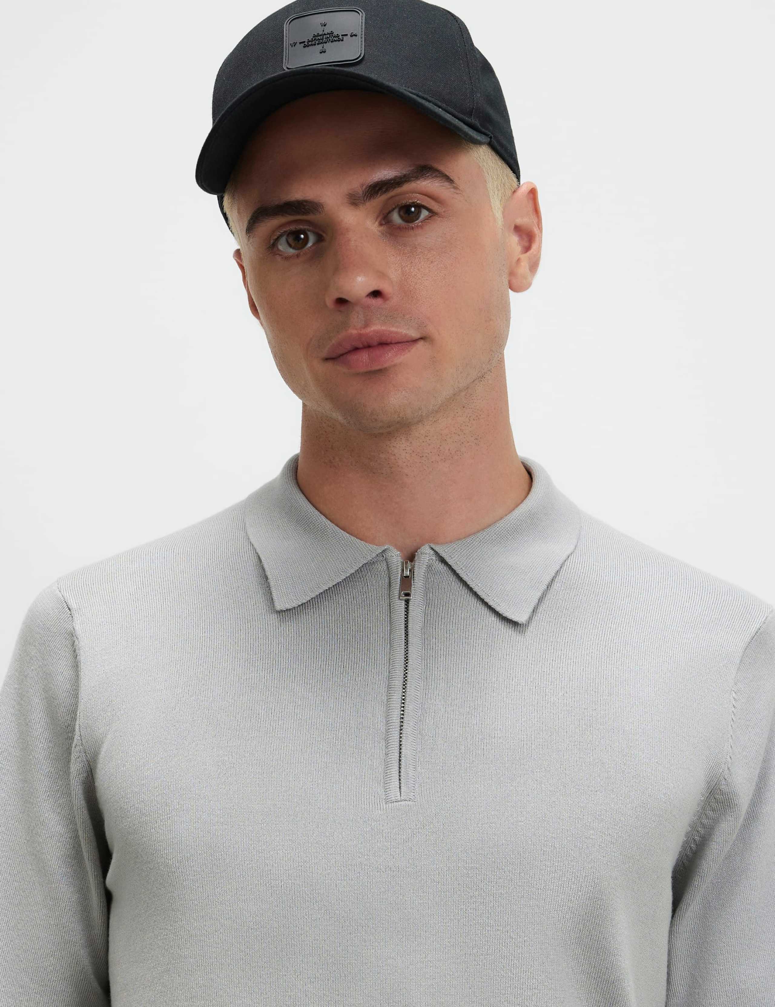 Slim Fit Half Zip Long Sleeve Polo Shirt 3 of 6