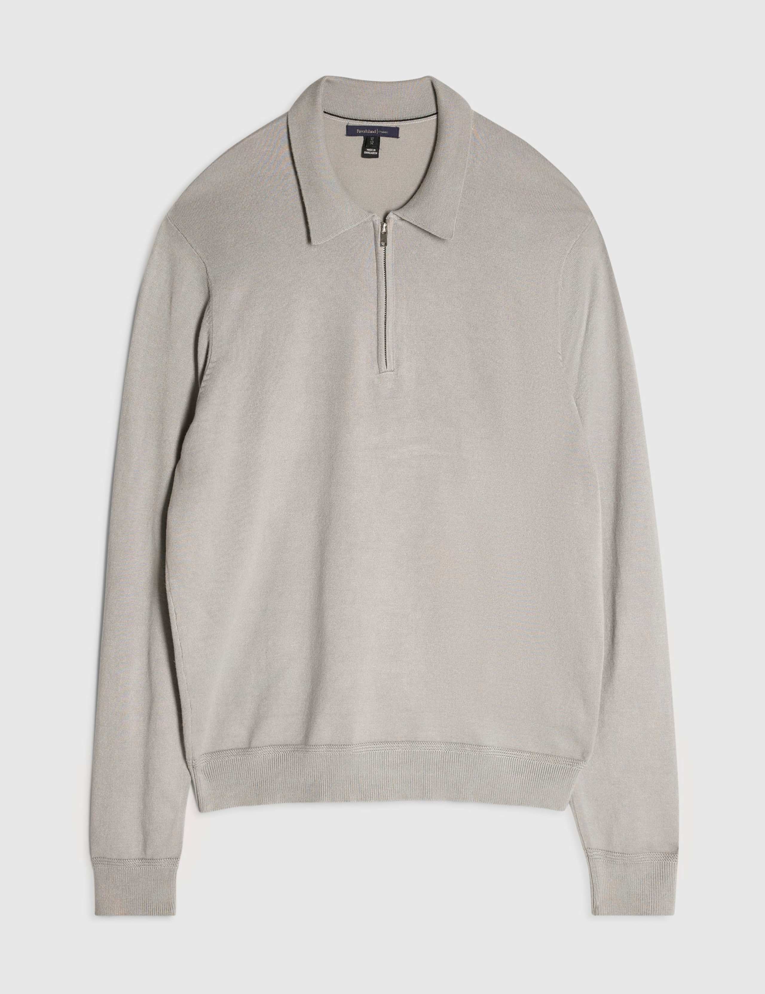 Slim Fit Half Zip Long Sleeve Polo Shirt 6 of 6