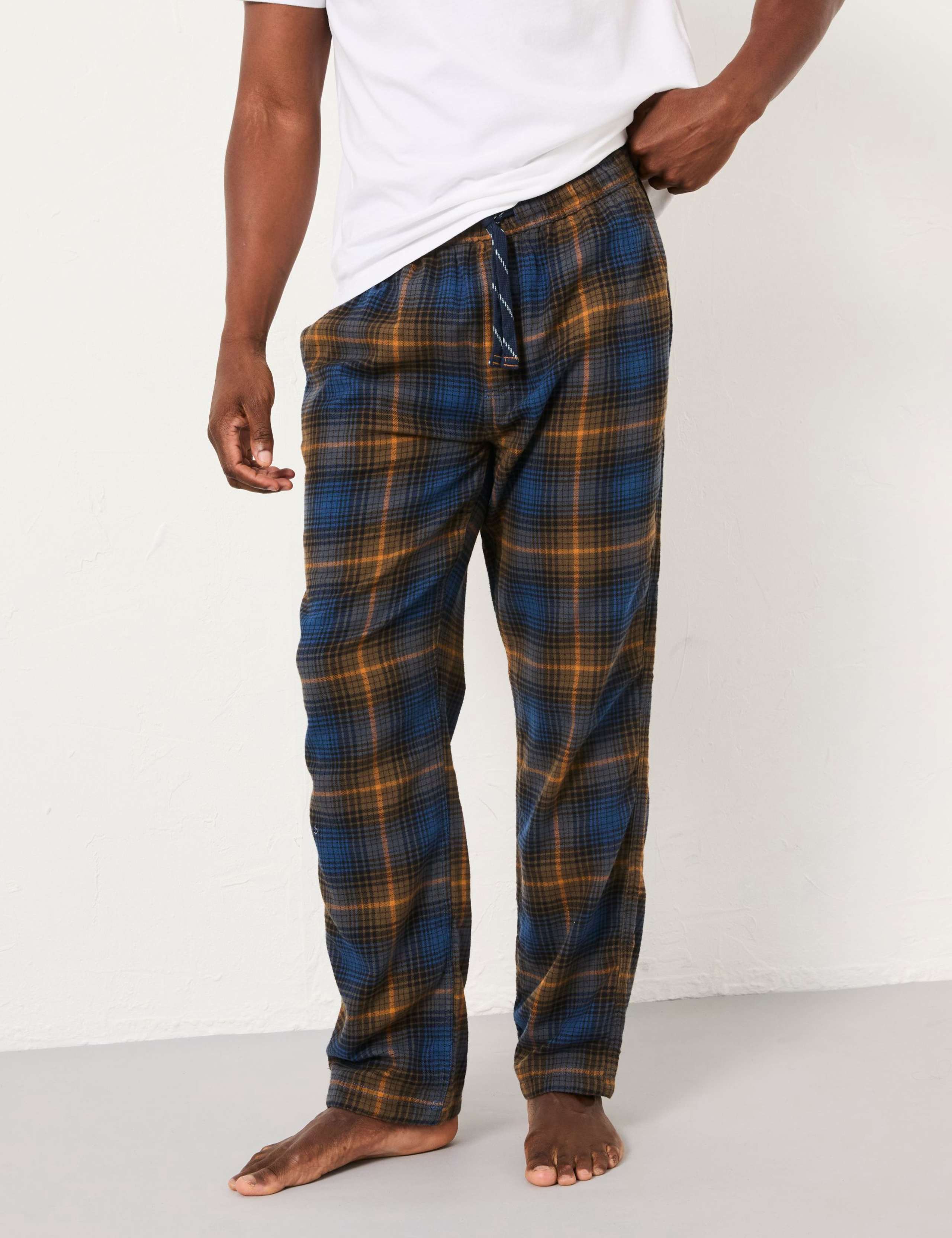 Pure Cotton Checked Pyjama Bottoms 3 of 5