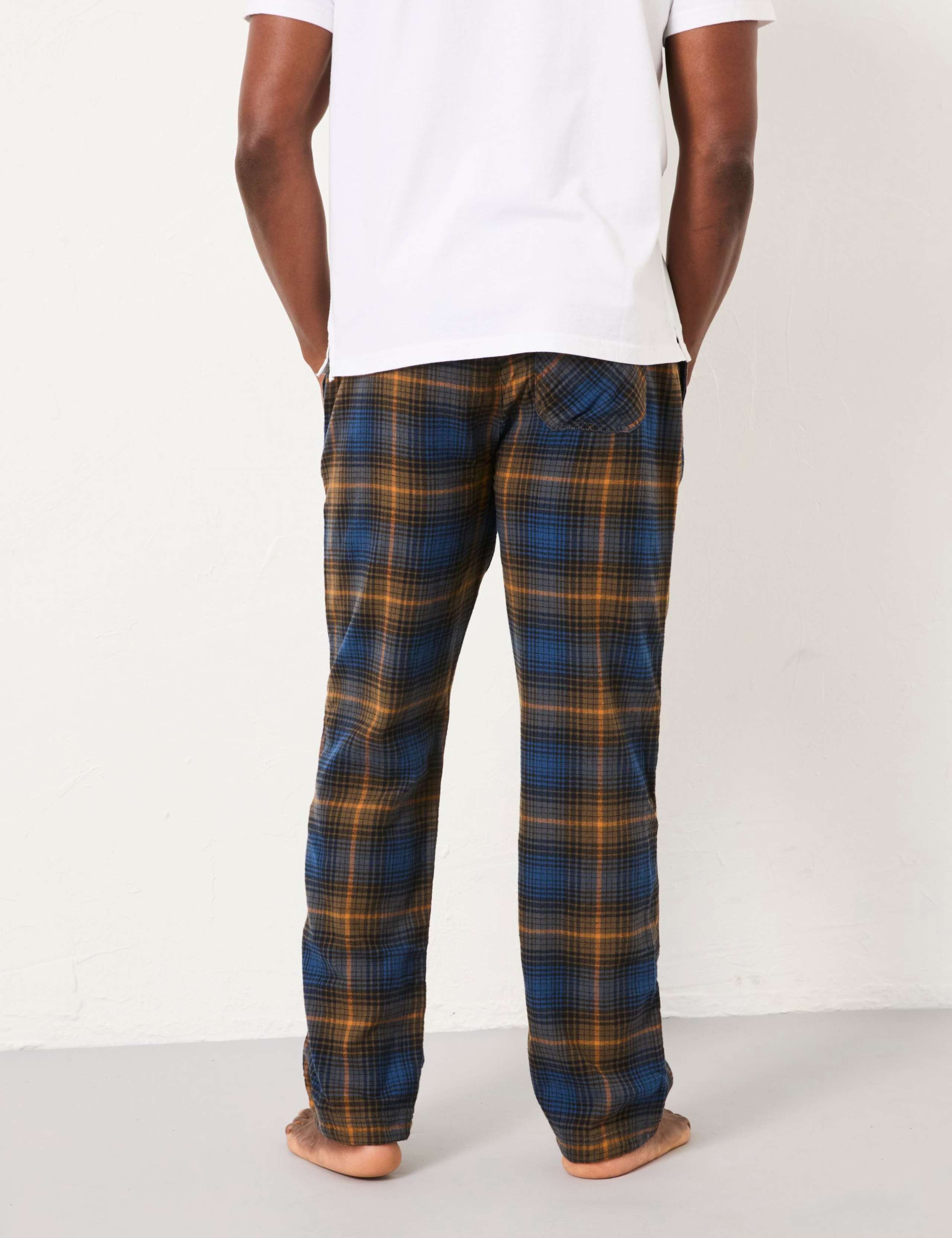 Pure Cotton Checked Pyjama Bottoms 4 of 5