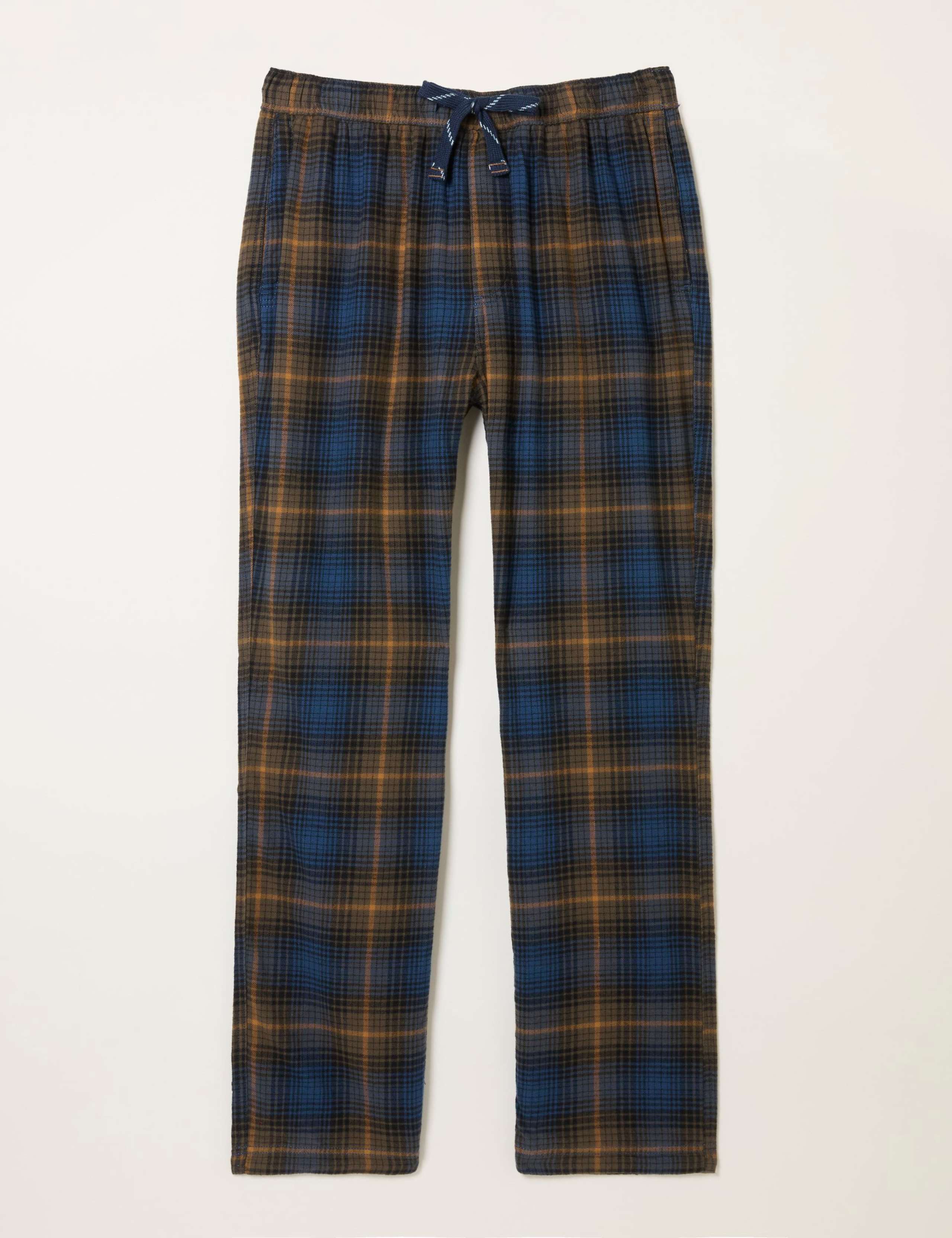 Pure Cotton Checked Pyjama Bottoms 2 of 5