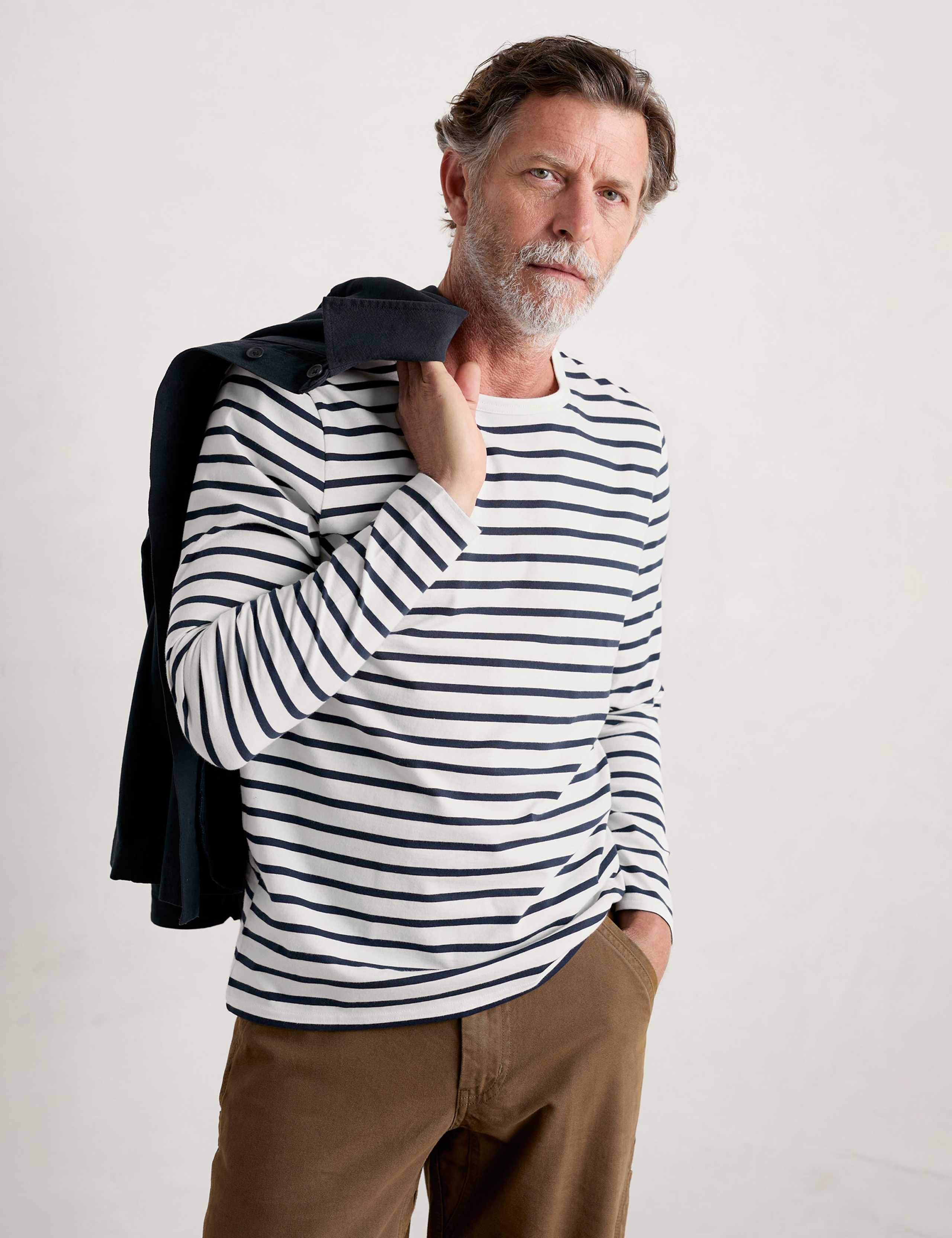 Cotton Striped Long Sleeve T-Shirt 3 of 5