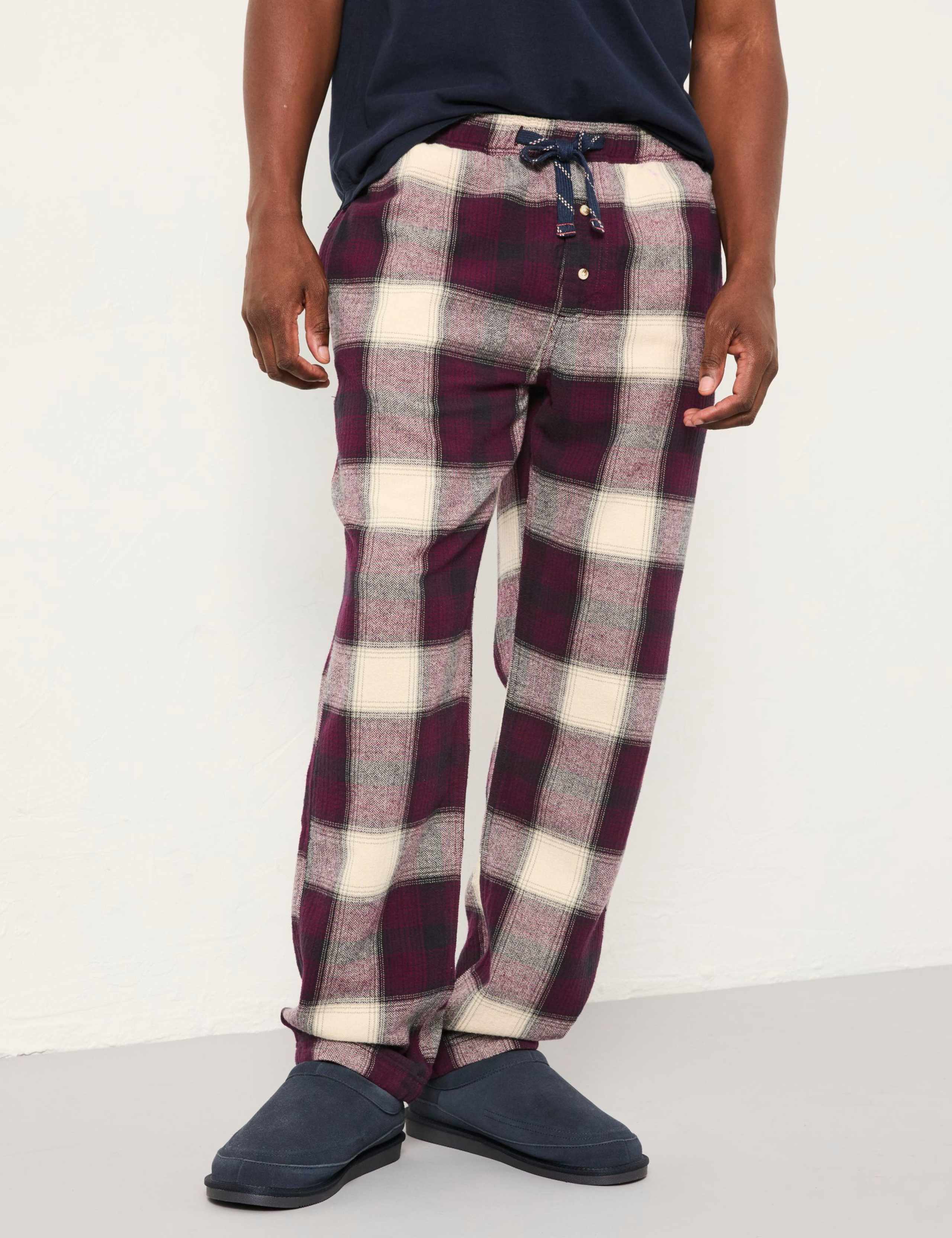 Pure Cotton Checked Pyjama Bottoms 3 of 6