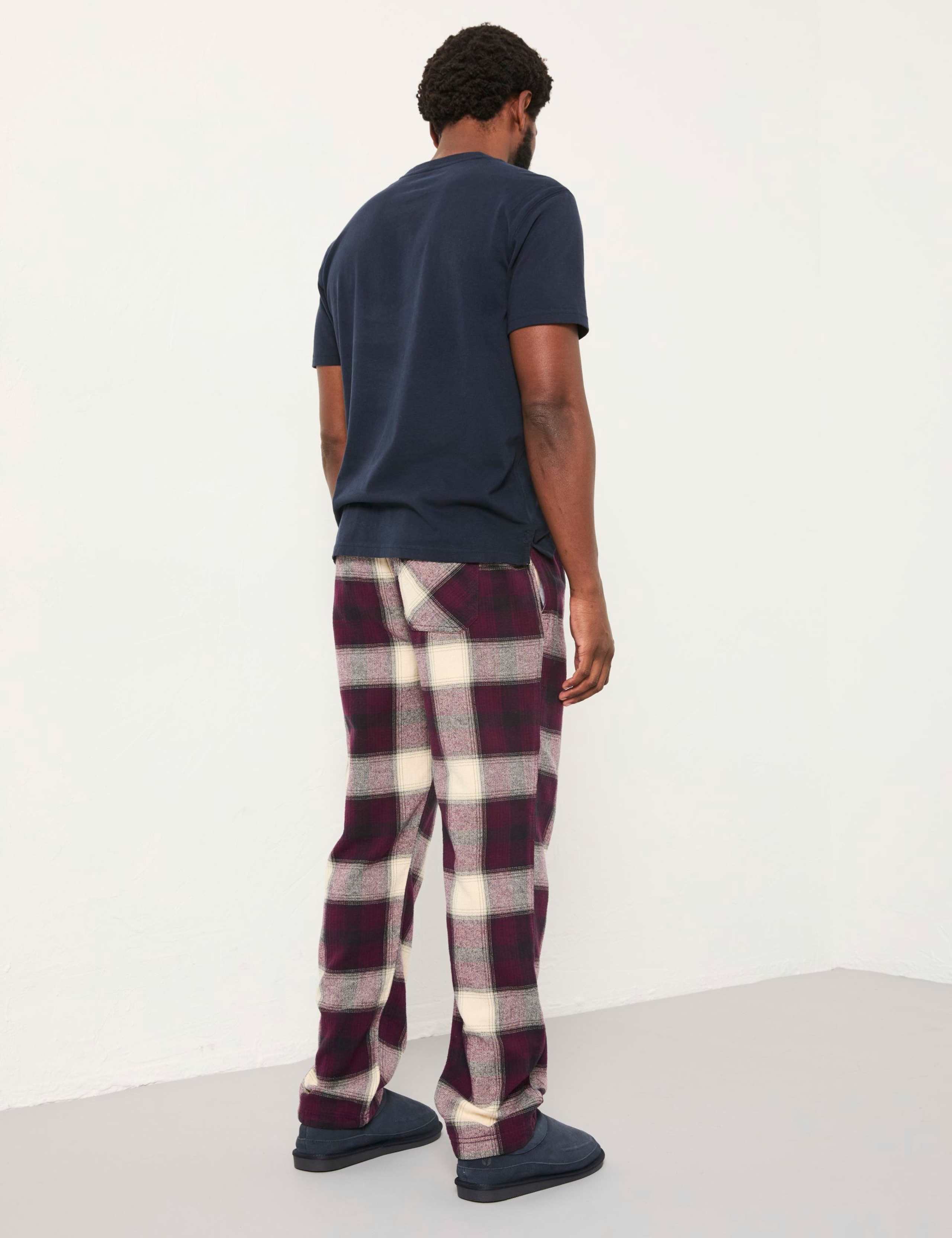 Pure Cotton Checked Pyjama Bottoms 4 of 6