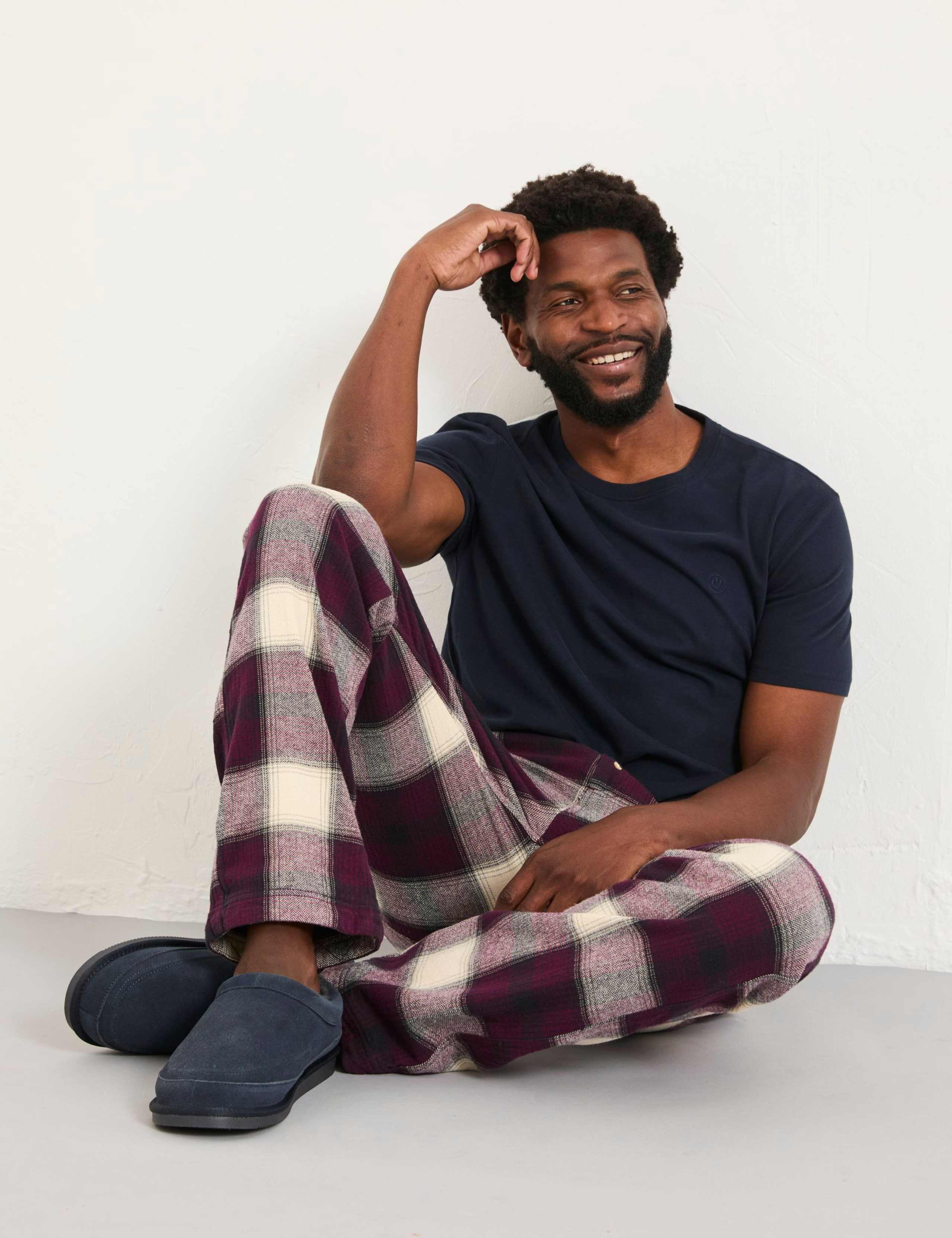 Pure Cotton Checked Pyjama Bottoms 5 of 6