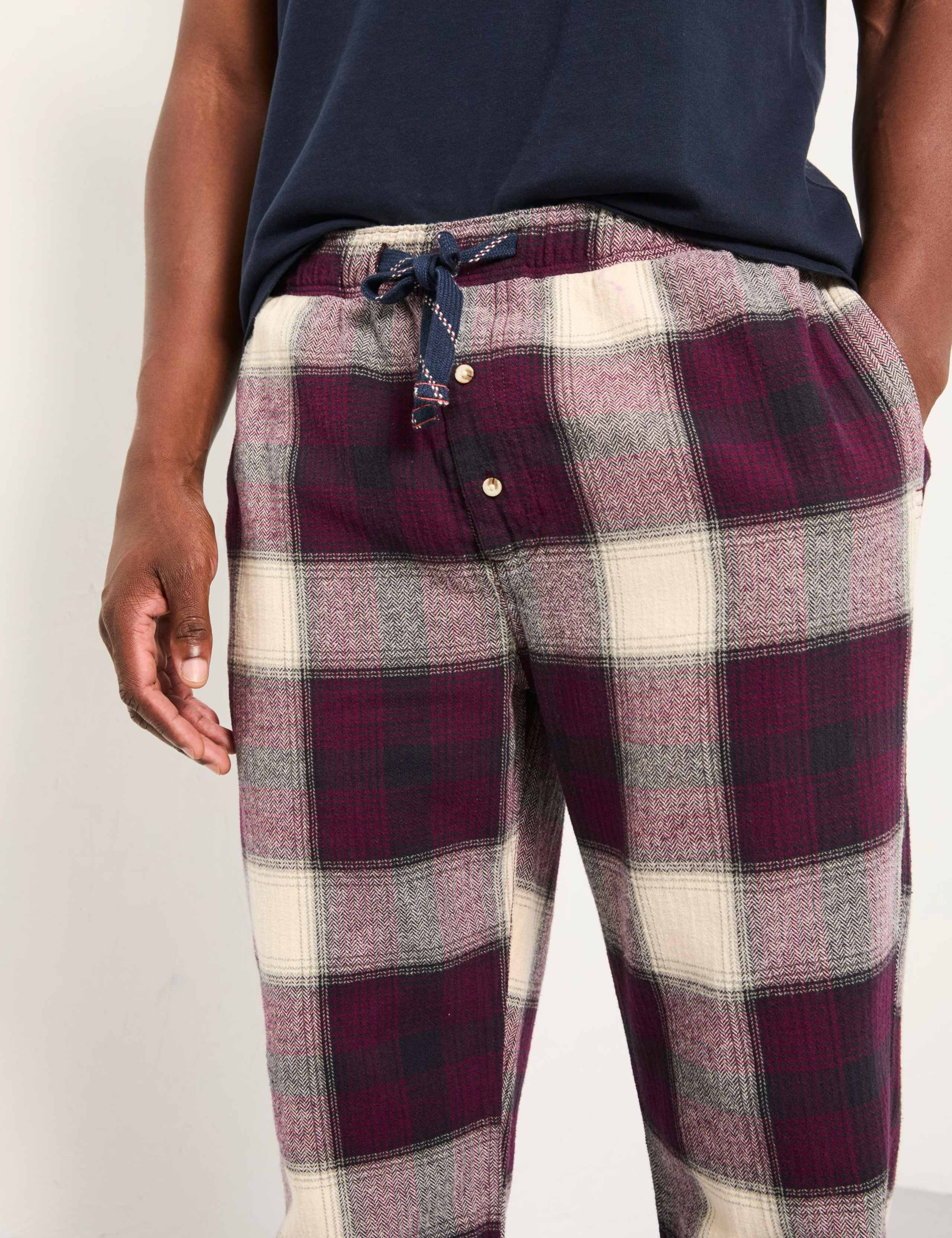 Pure Cotton Checked Pyjama Bottoms 6 of 6