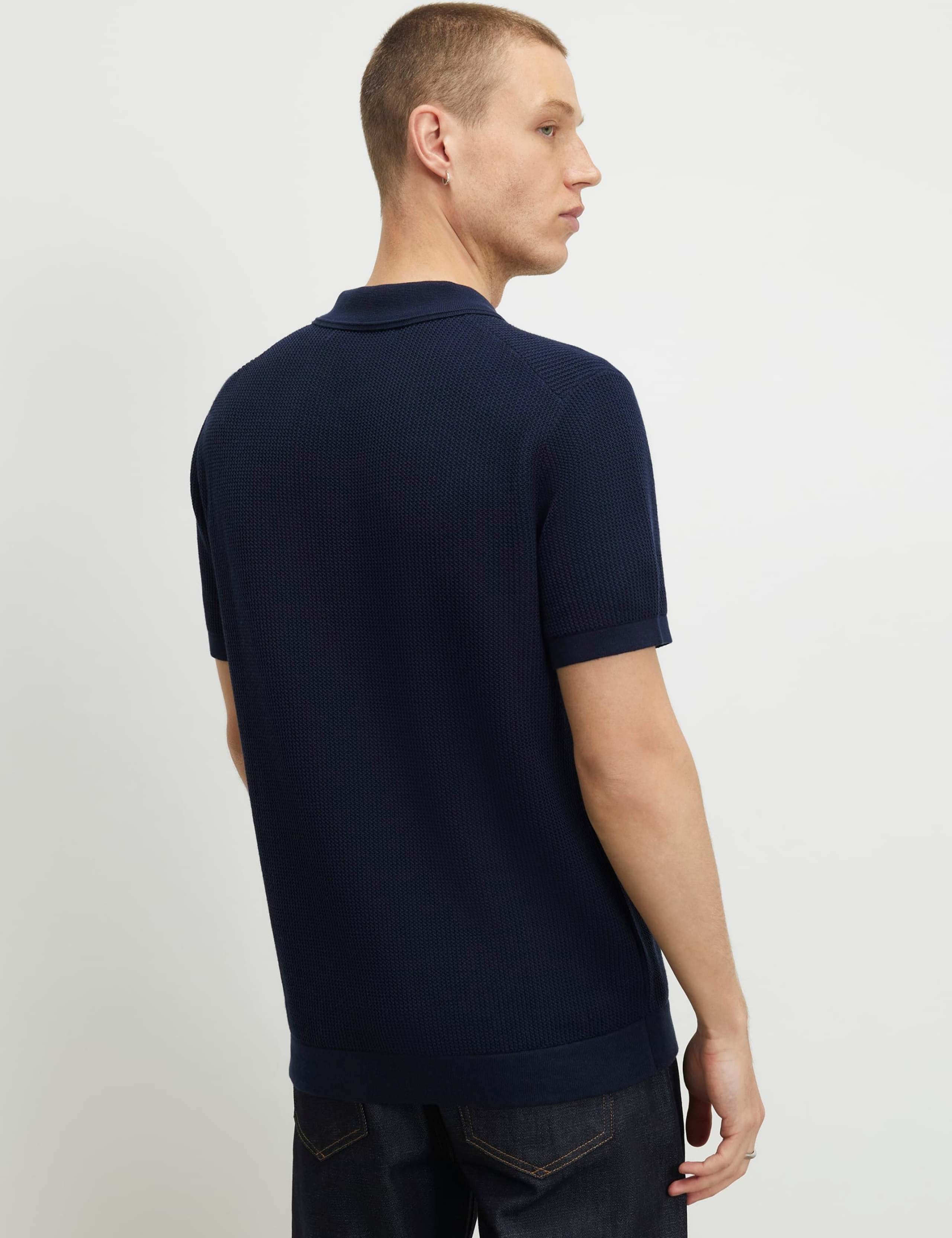 Pure Cotton Waffle Knitted Polo Shirt 3 of 6