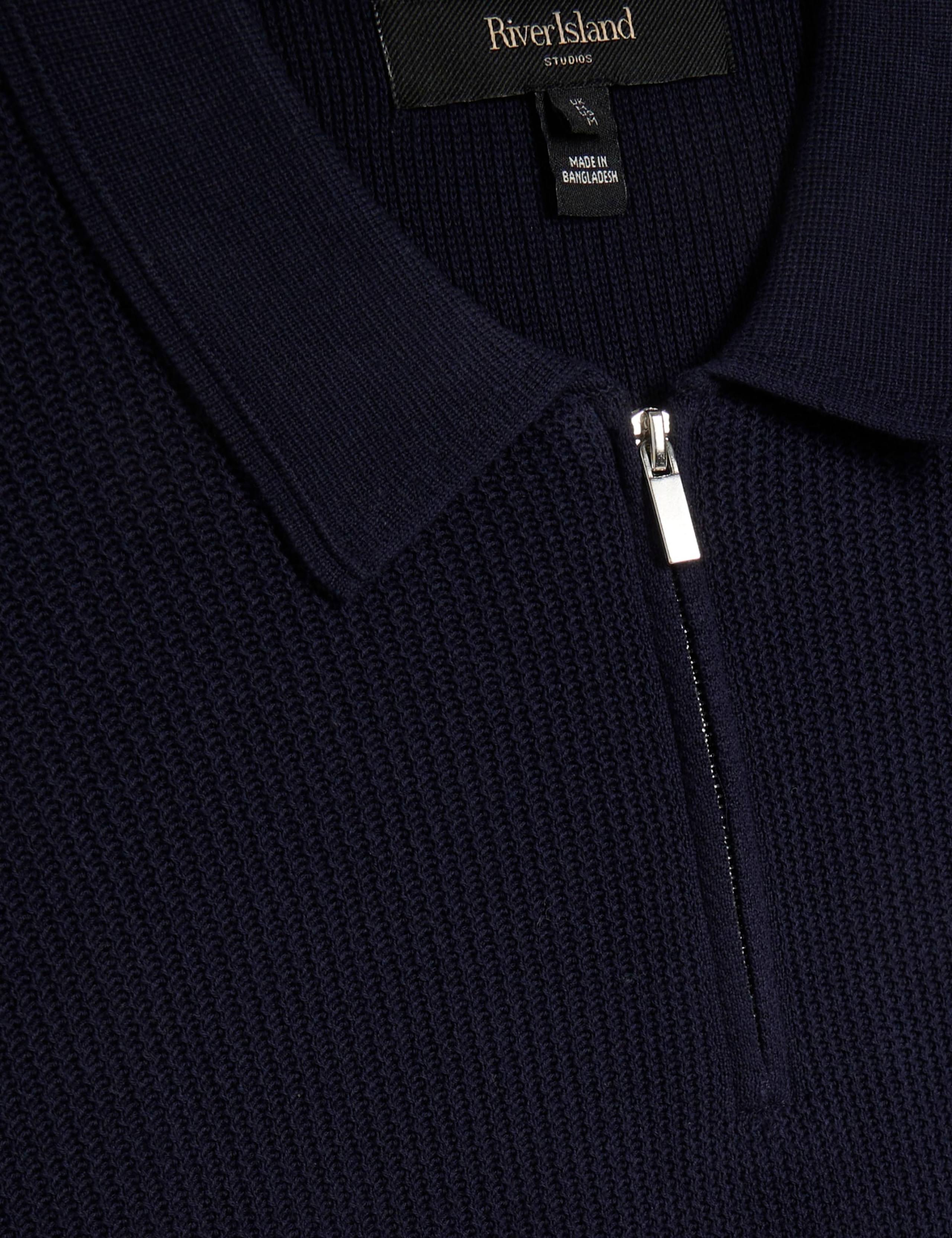 Pure Cotton Waffle Knitted Polo Shirt 6 of 6
