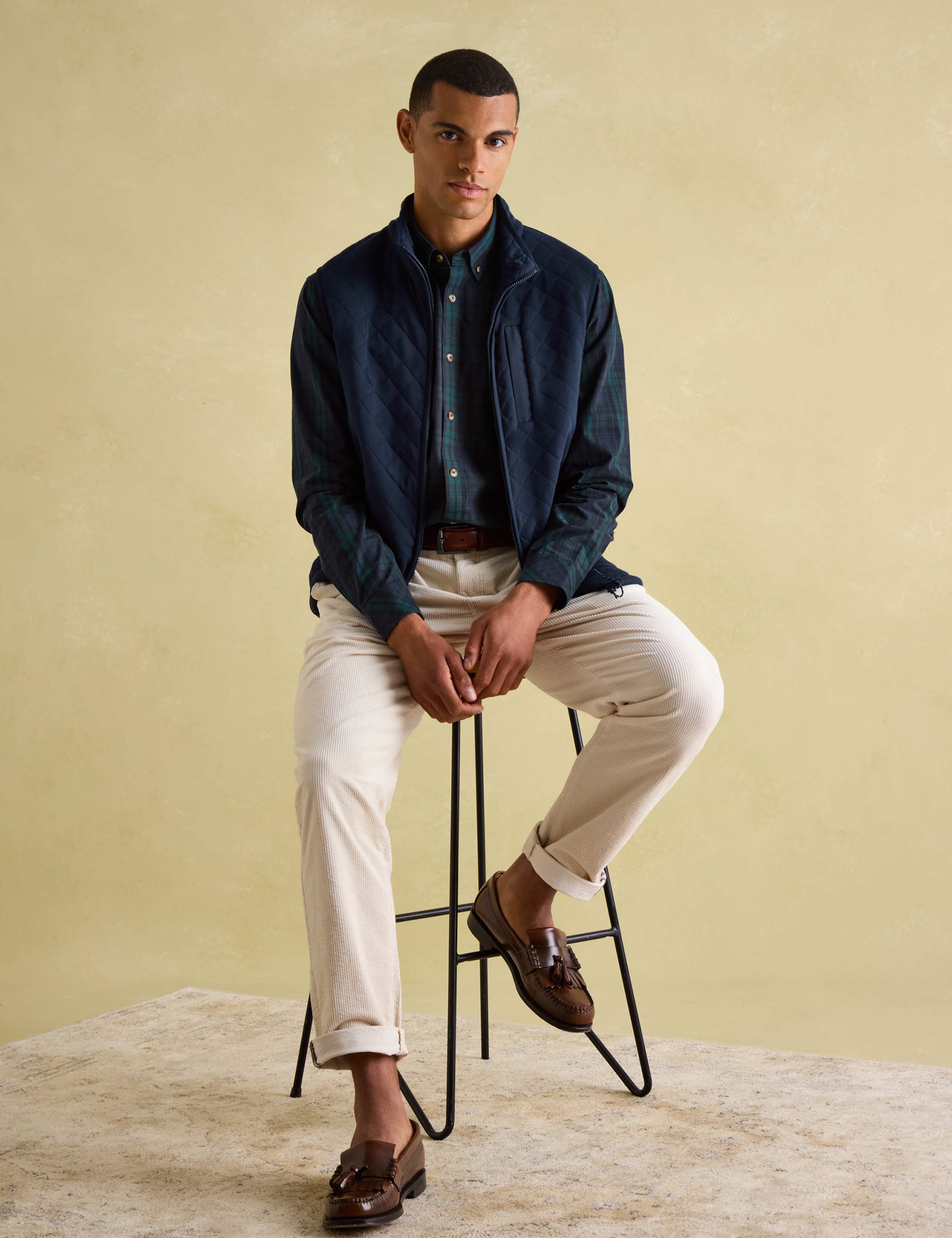 Cotton Blend Quilted Gilet 3 of 5