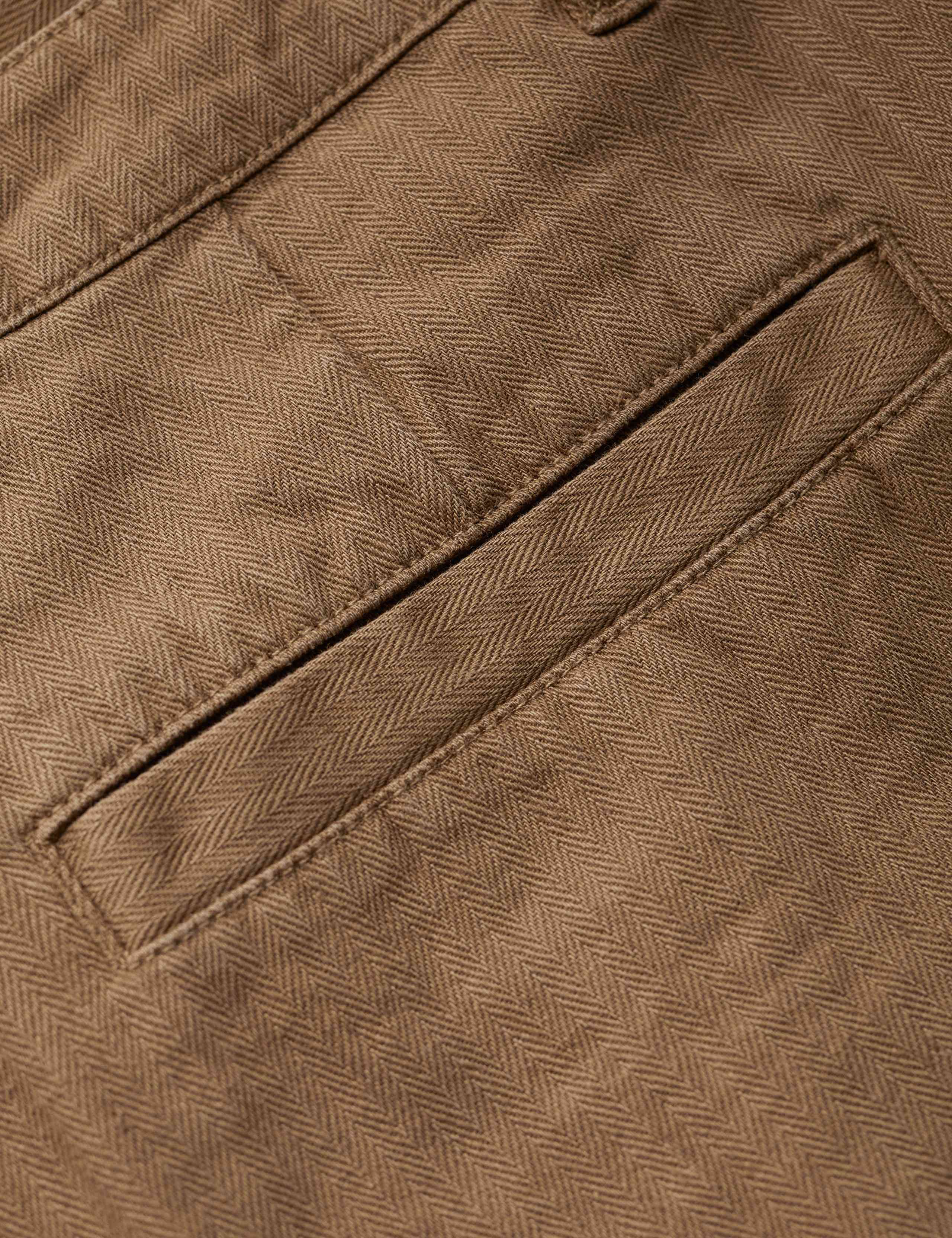 Regular Fit Linen Rich Cargo Trousers 5 of 5