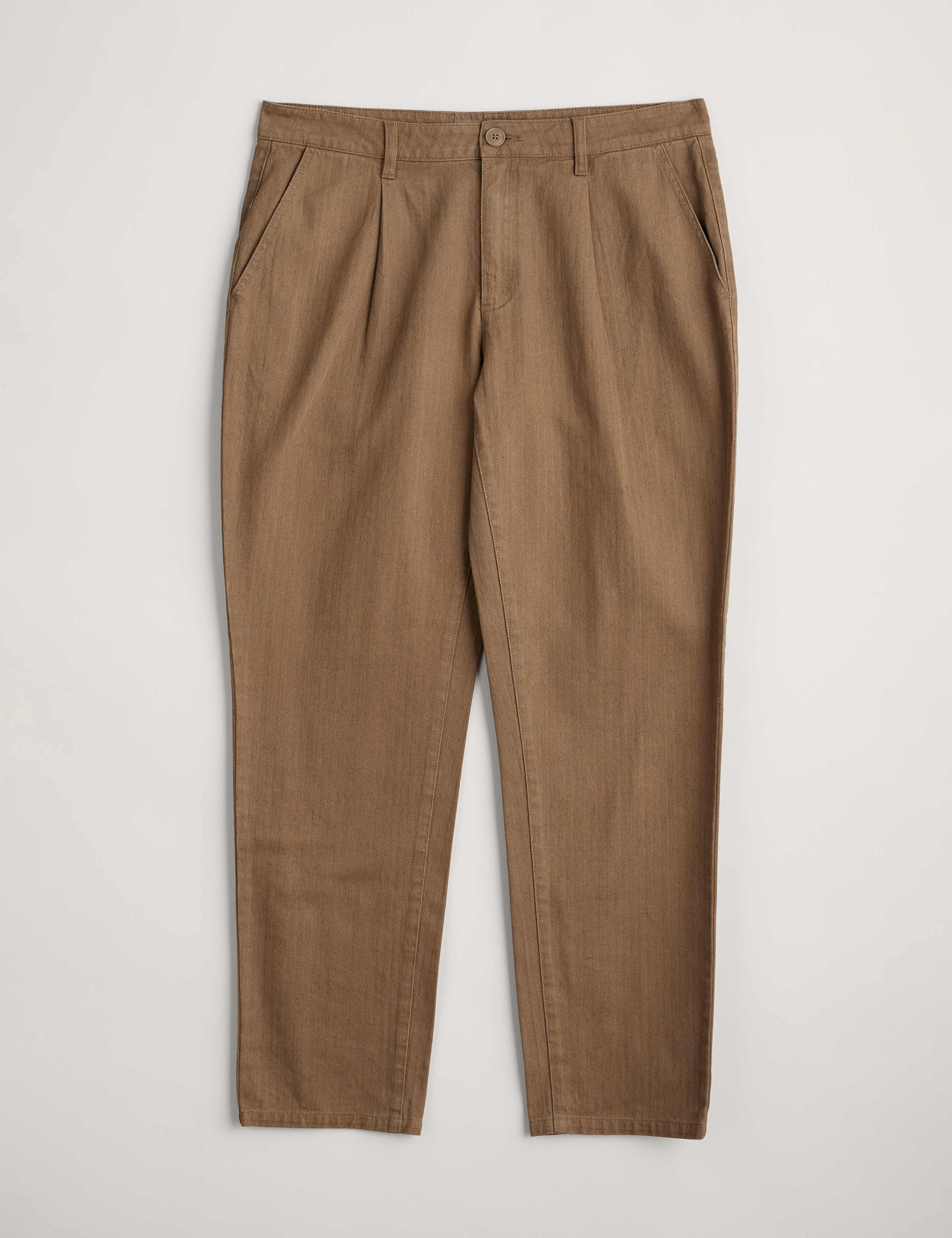 Regular Fit Linen Rich Cargo Trousers 2 of 5