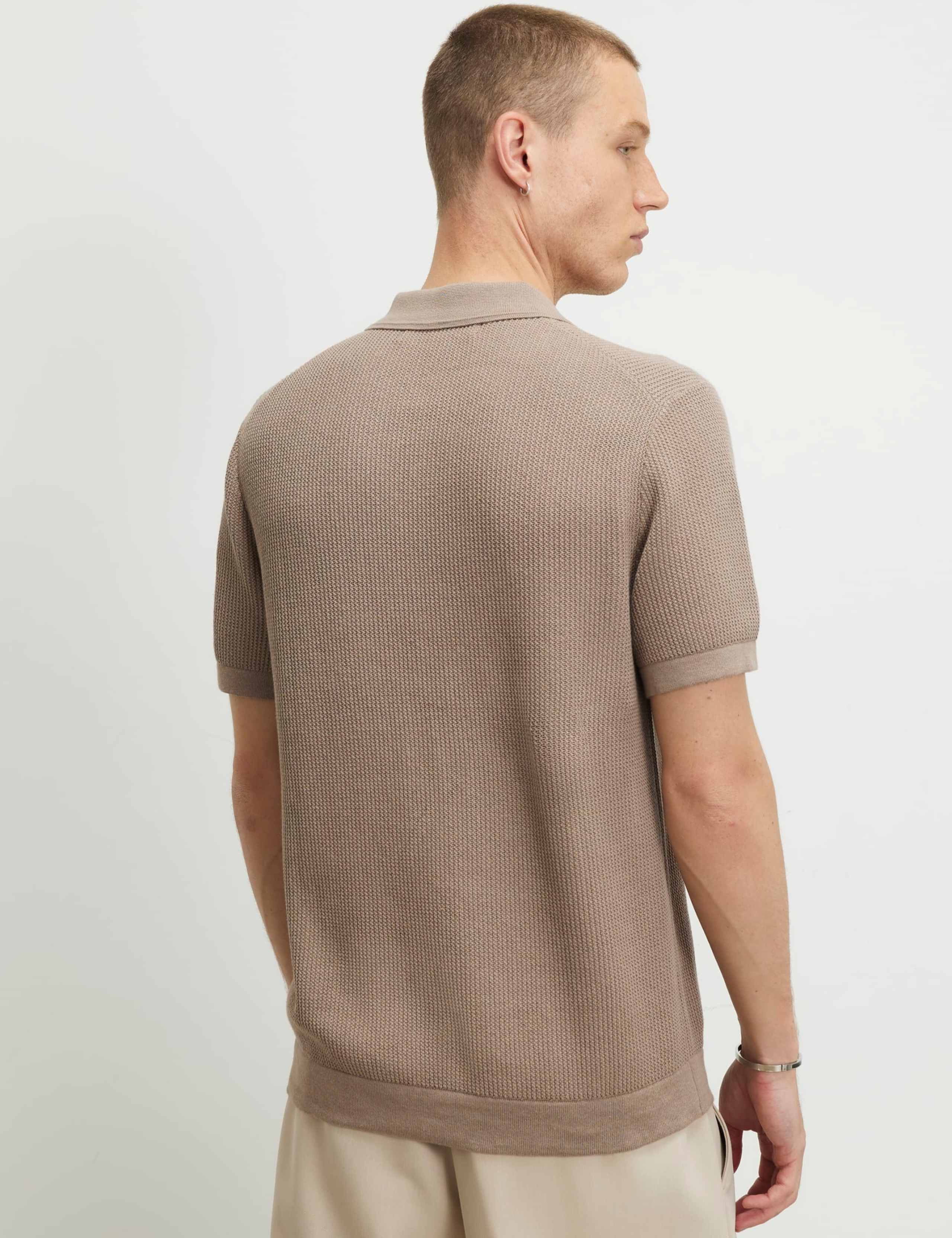 Pure Cotton Textured Knitted Polo Shirt 3 of 6