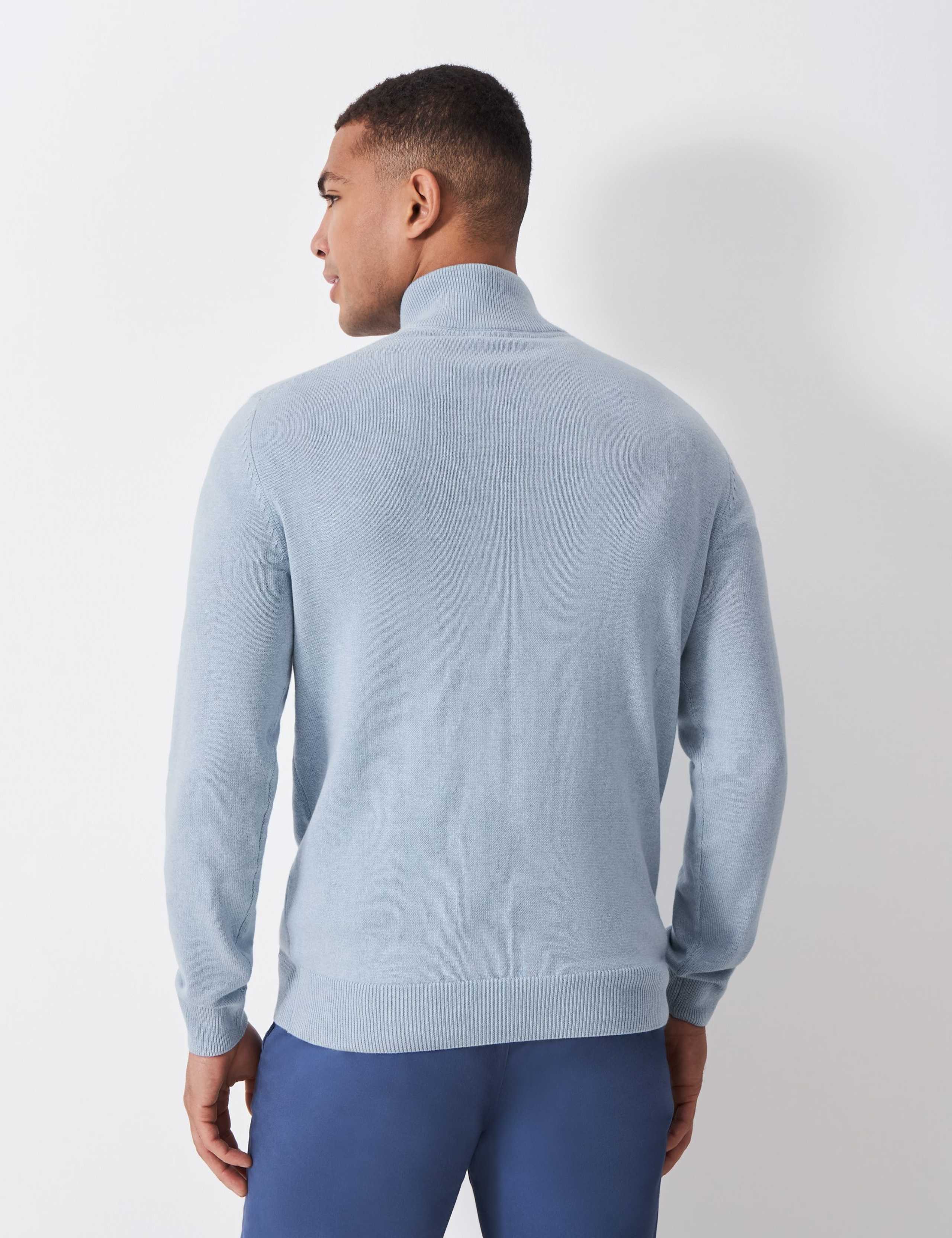 Pure Cotton Half Zip Jumper 3 of 5