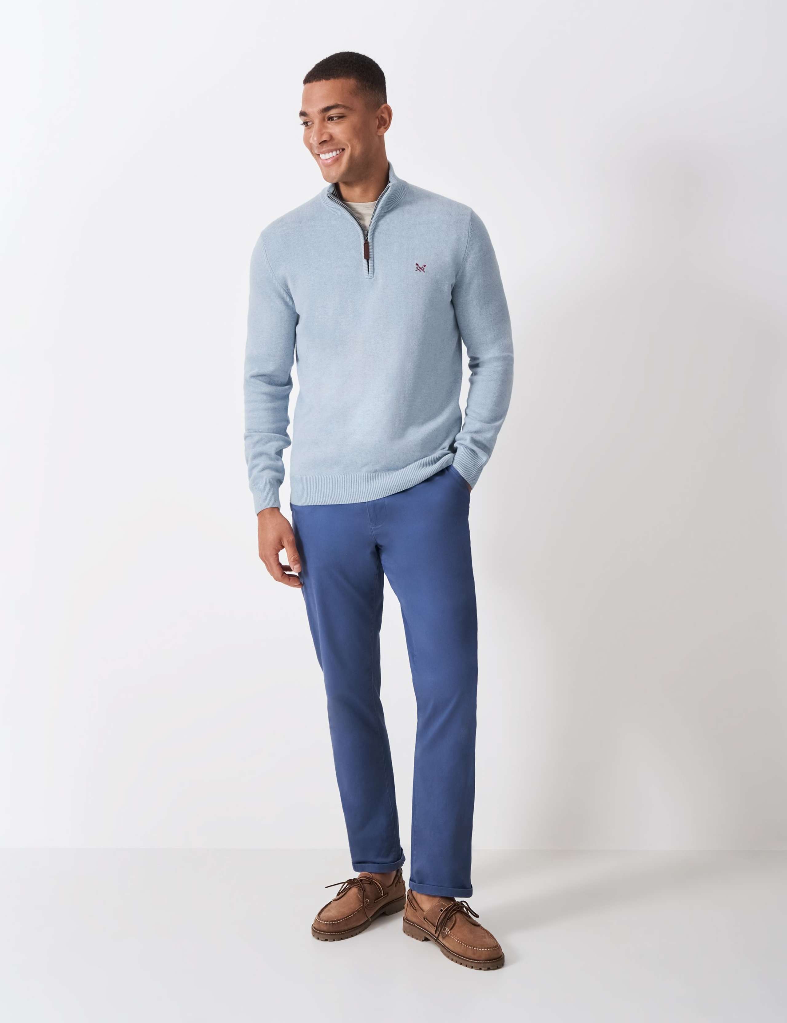 Pure Cotton Half Zip Jumper 4 of 5