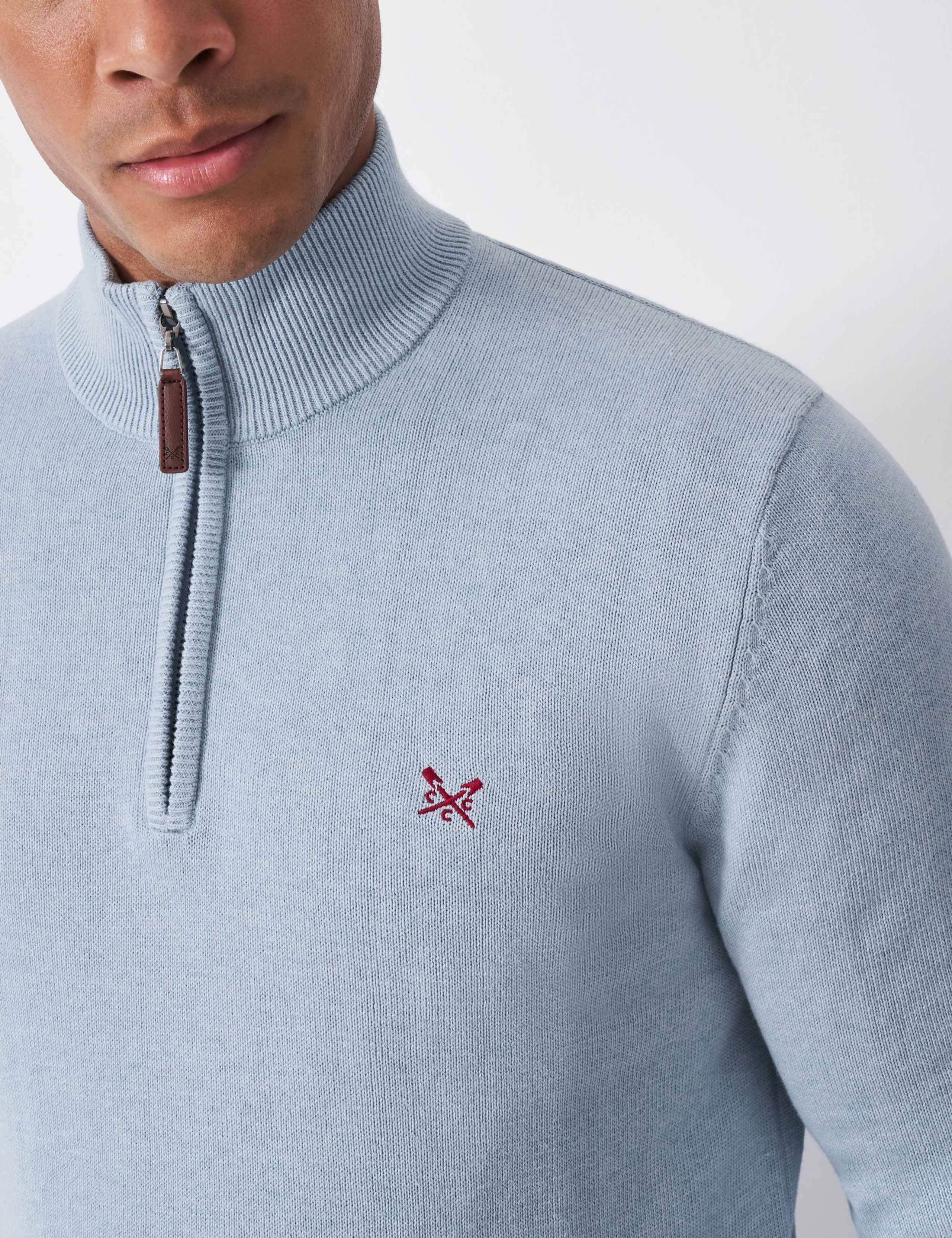 Pure Cotton Half Zip Jumper 5 of 5