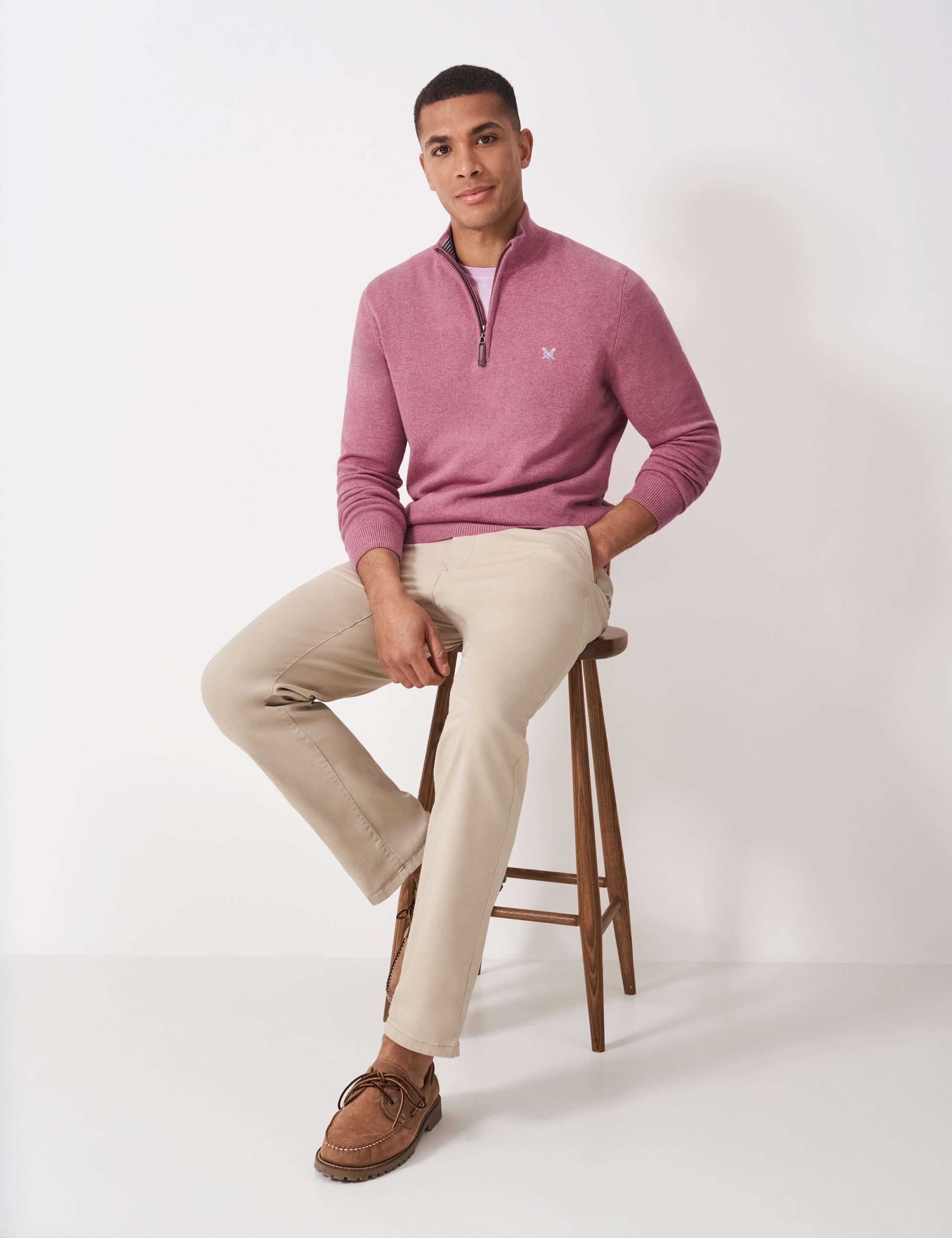 Pure Cotton Half Zip Jumper 4 of 5