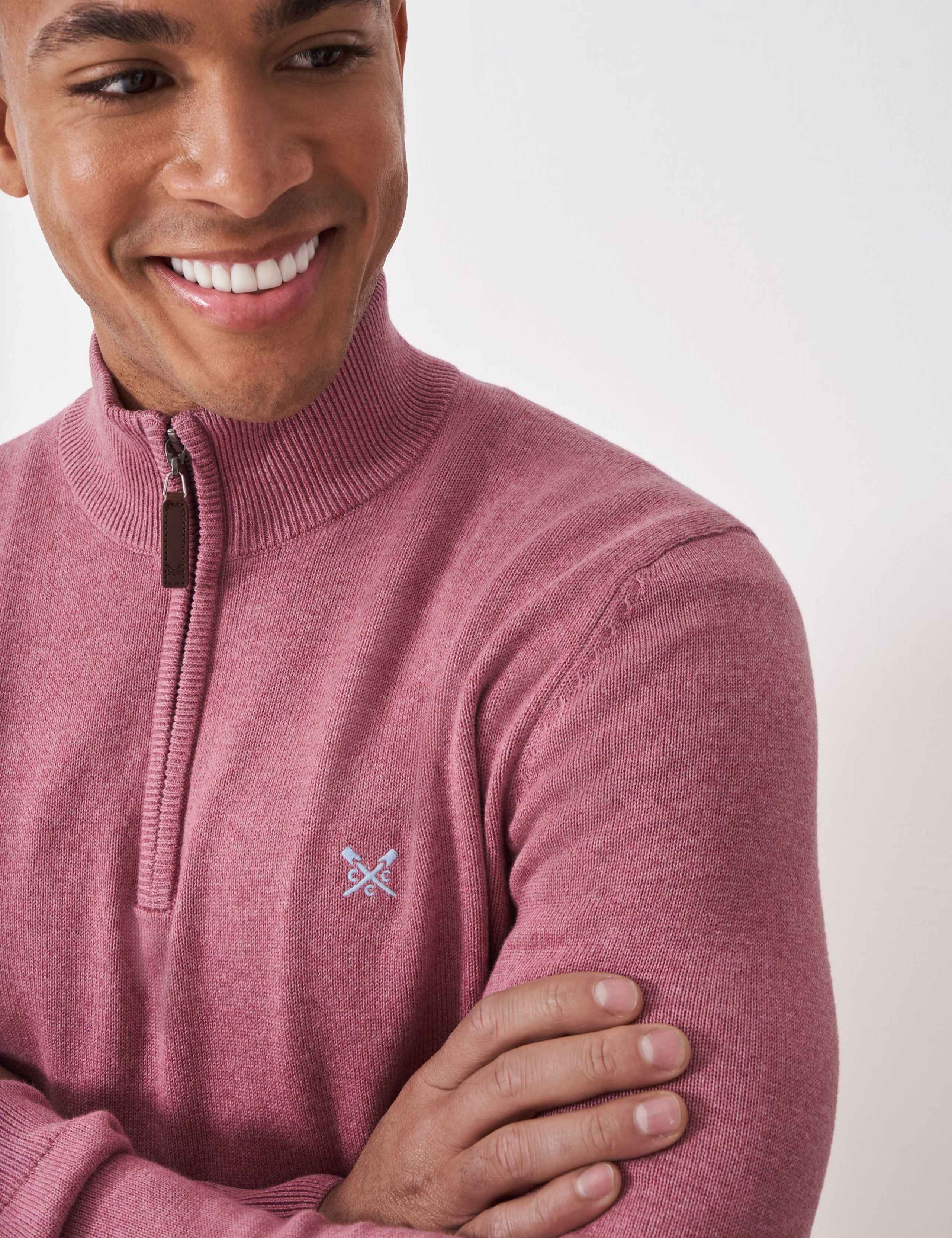 Pure Cotton Half Zip Jumper 5 of 5