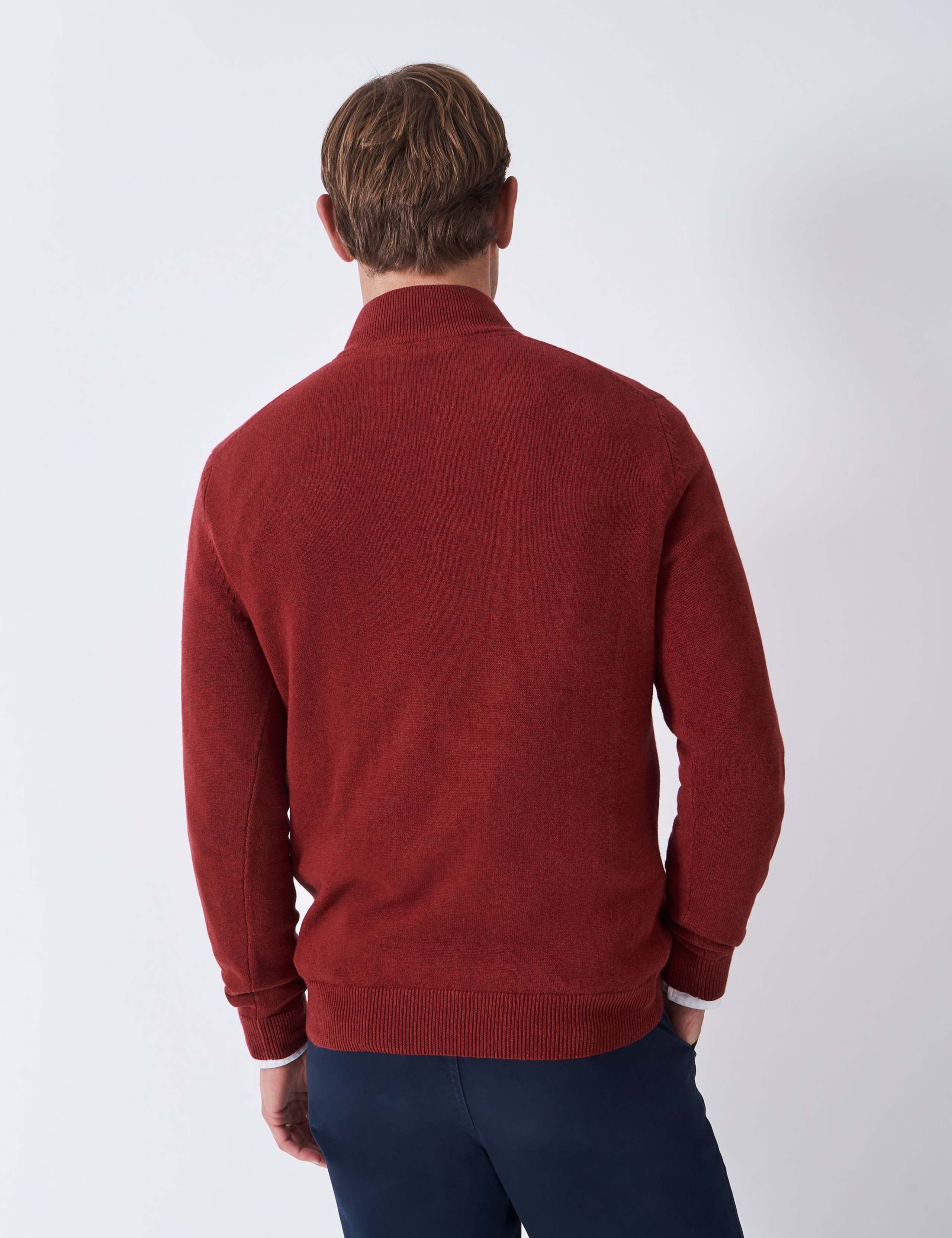 Pure Cotton Half Zip Jumper 3 of 5