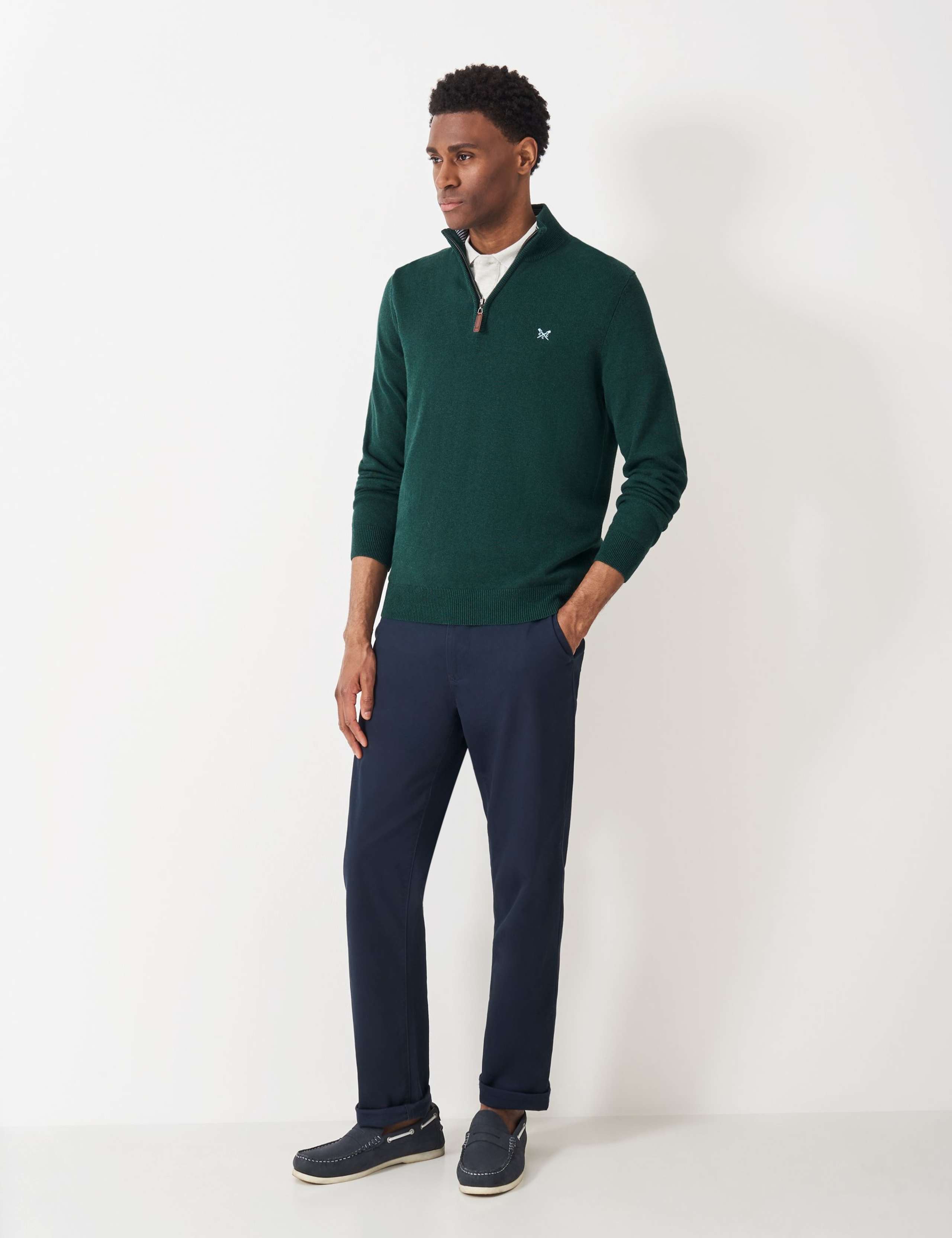 Pure Cotton Half Zip Jumper 1 of 5