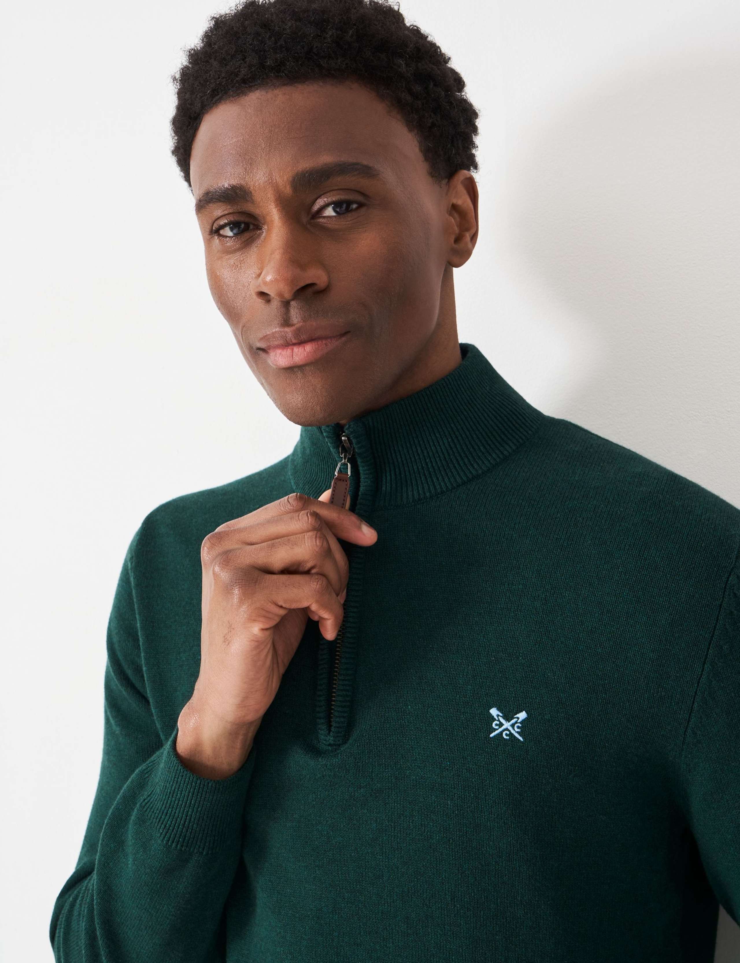 Pure Cotton Half Zip Jumper 3 of 5