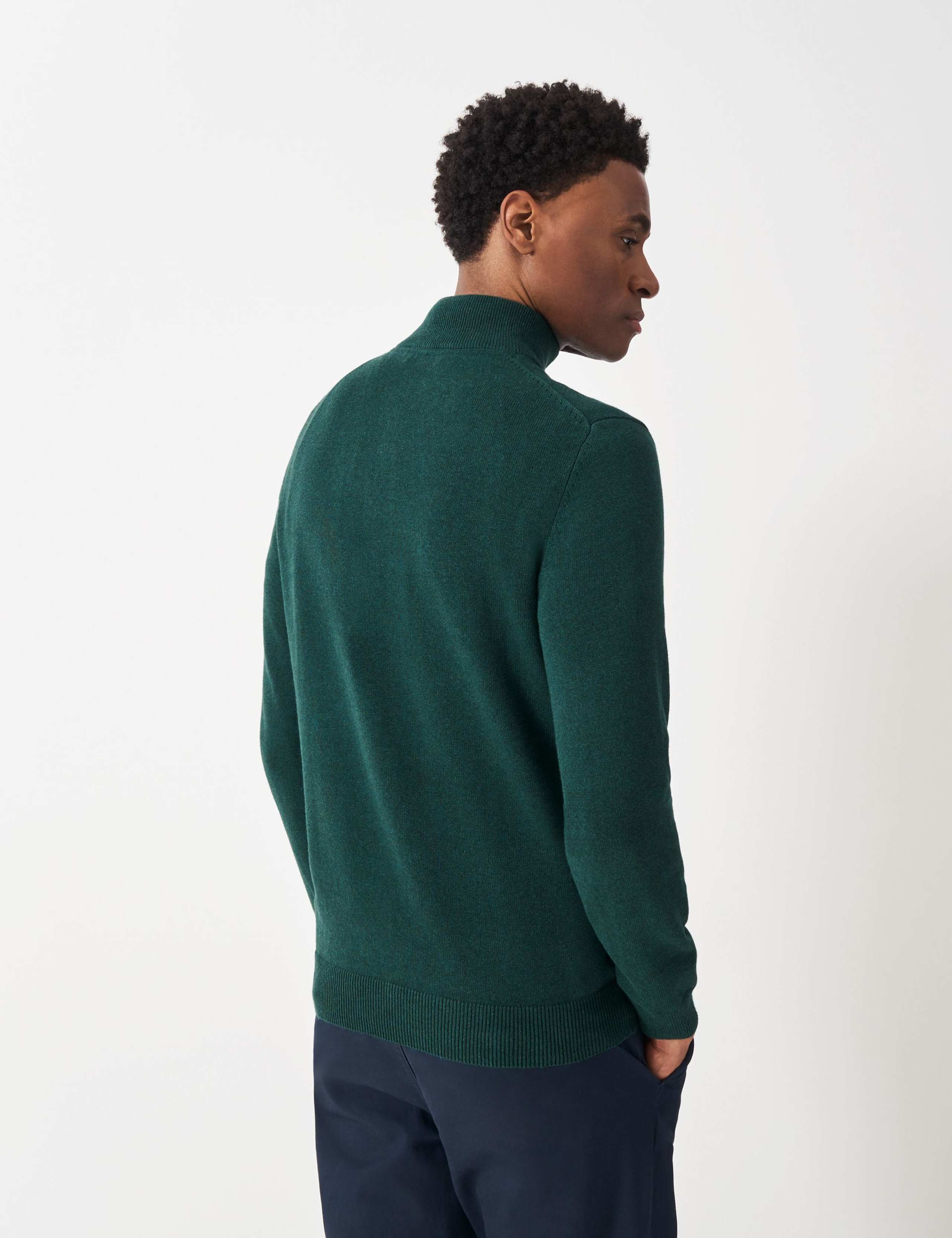 Pure Cotton Half Zip Jumper 4 of 5